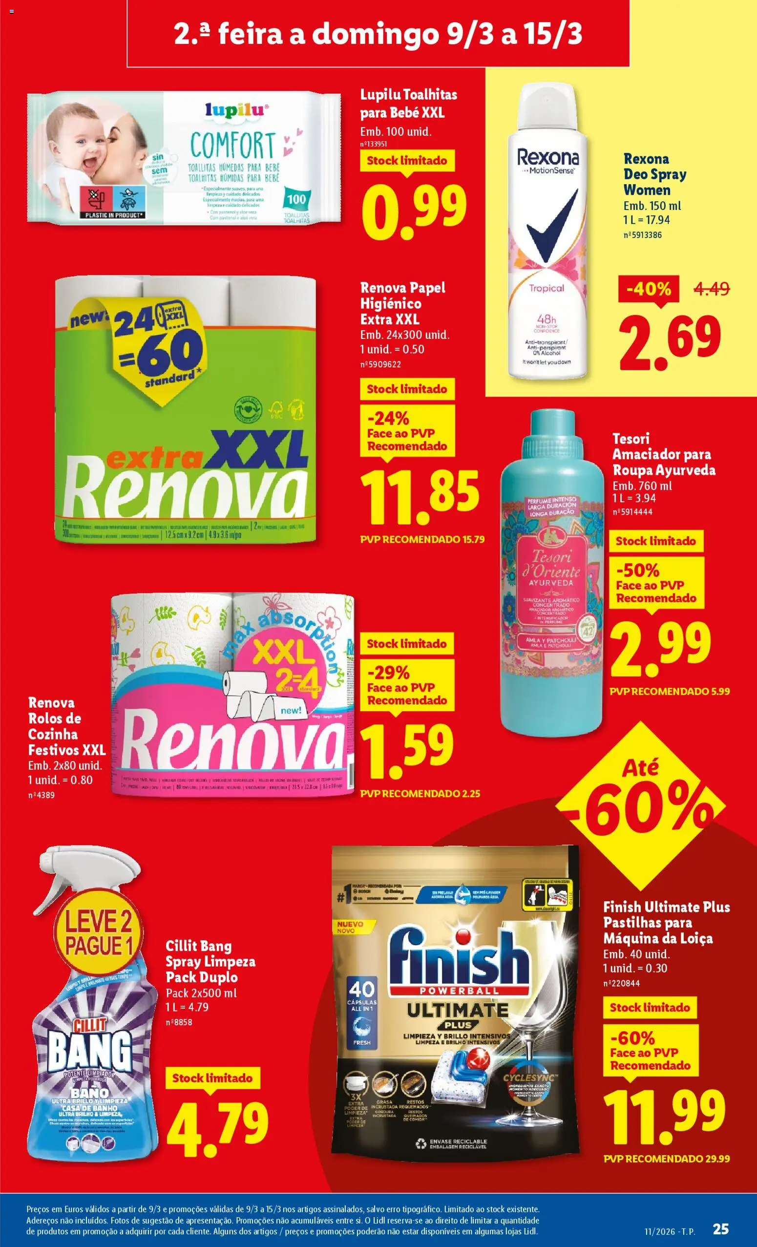 Lidl folheto │ válido de 09.03.2026 | Página: 25 | Produtos: Papel higiénico, Perfume, Casa de banho, Banho