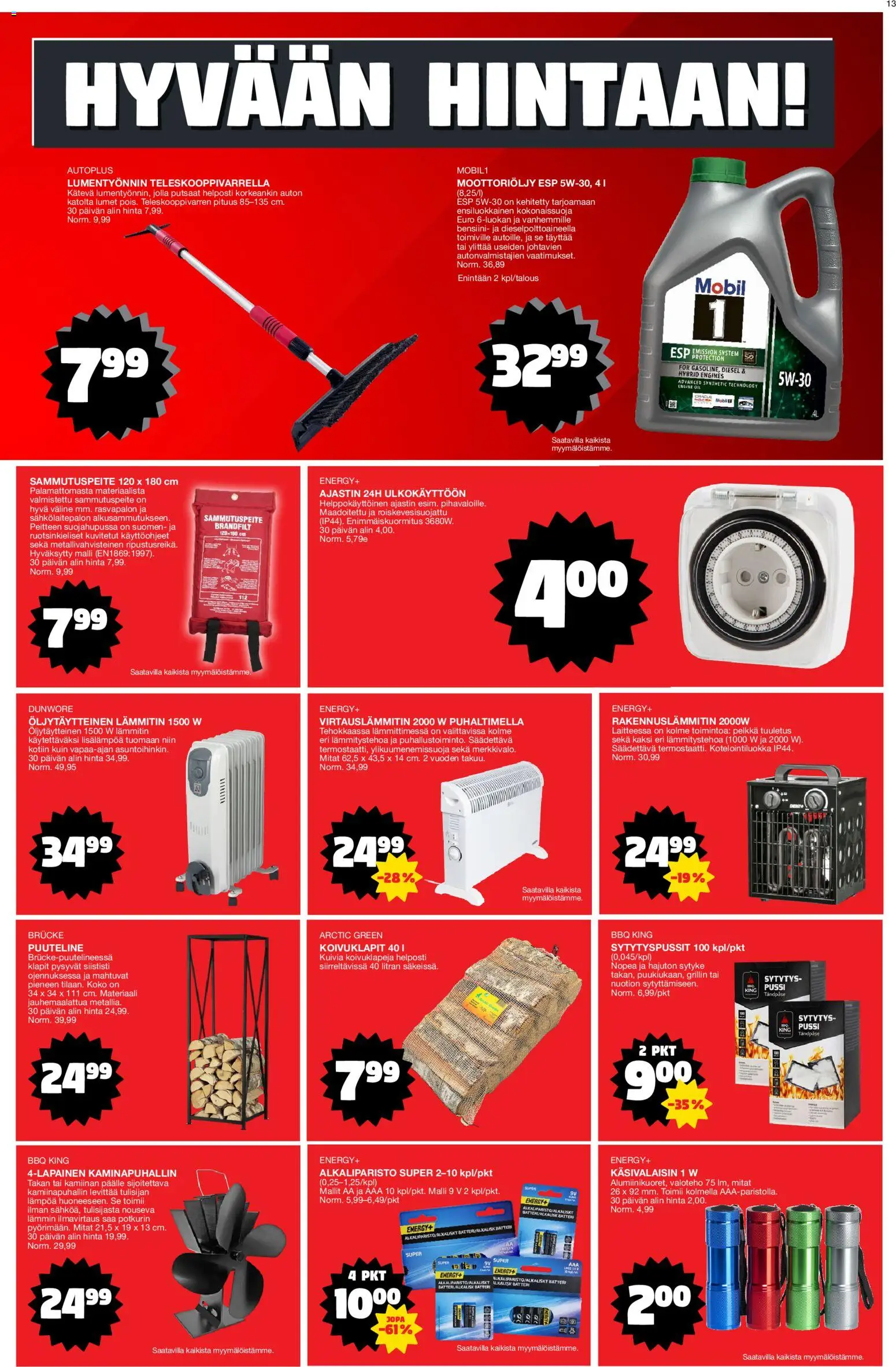 Tokmanni - Tarjoussanomat – voimassa 22.12.2025 alkaen | Sivu: 13 | Tuotteet: Moottoriöljy
