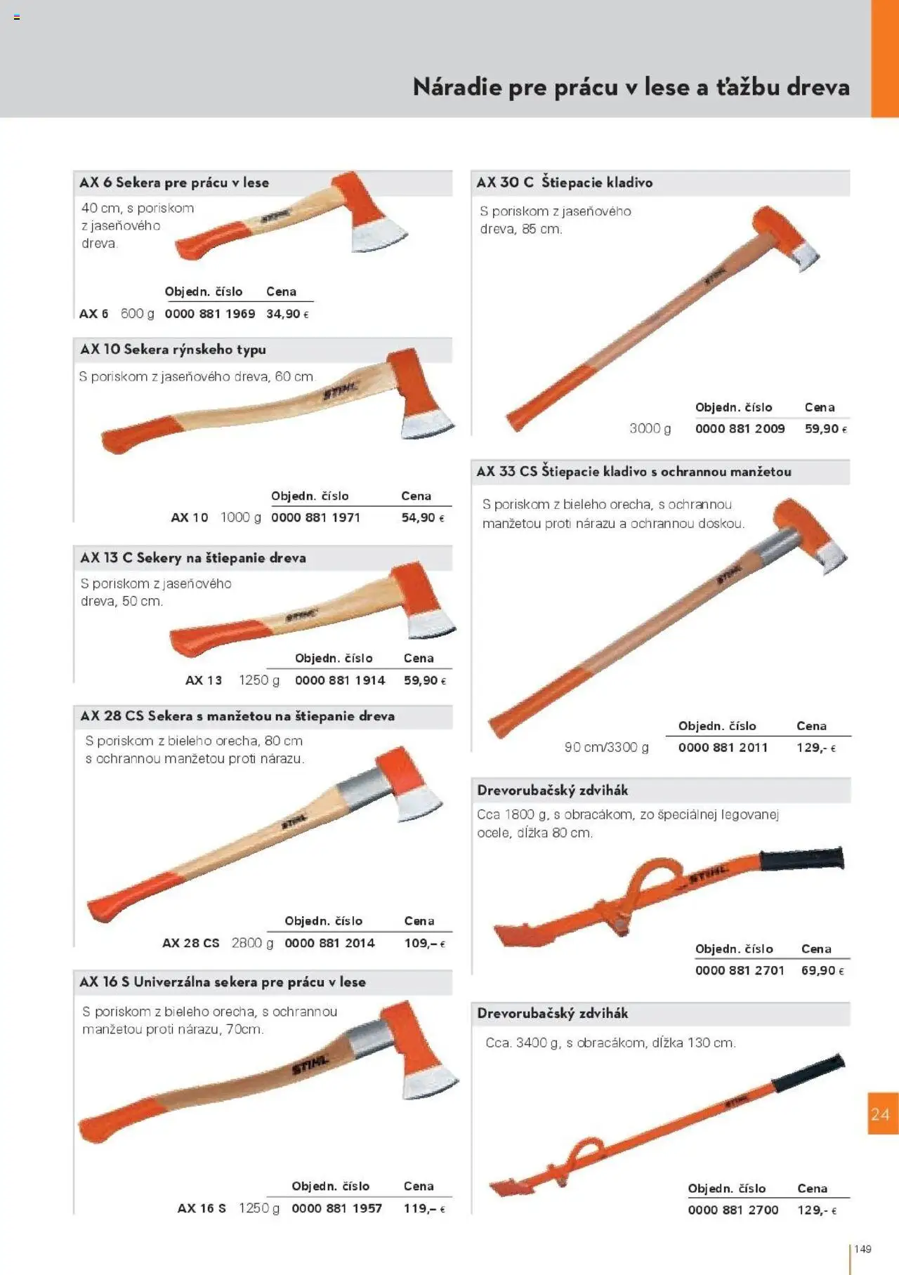Nové STIHL akcie – leták je platný od 29.09.2025 | Strana: 149 | Produkty: Náradie