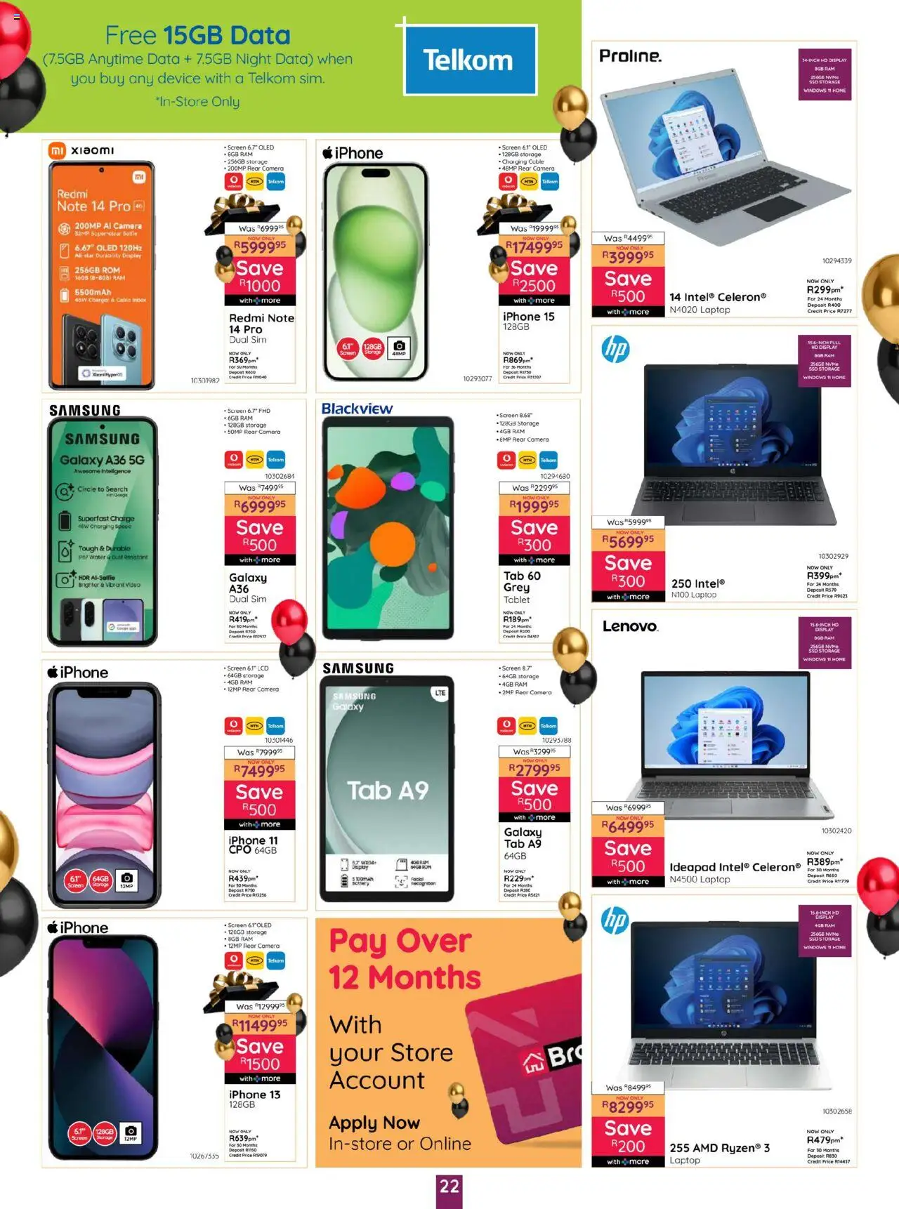 Bradlows Specials │ valid from 19.06.2025 | Page: 22 | Products: Data, Tablet, Charger, Water