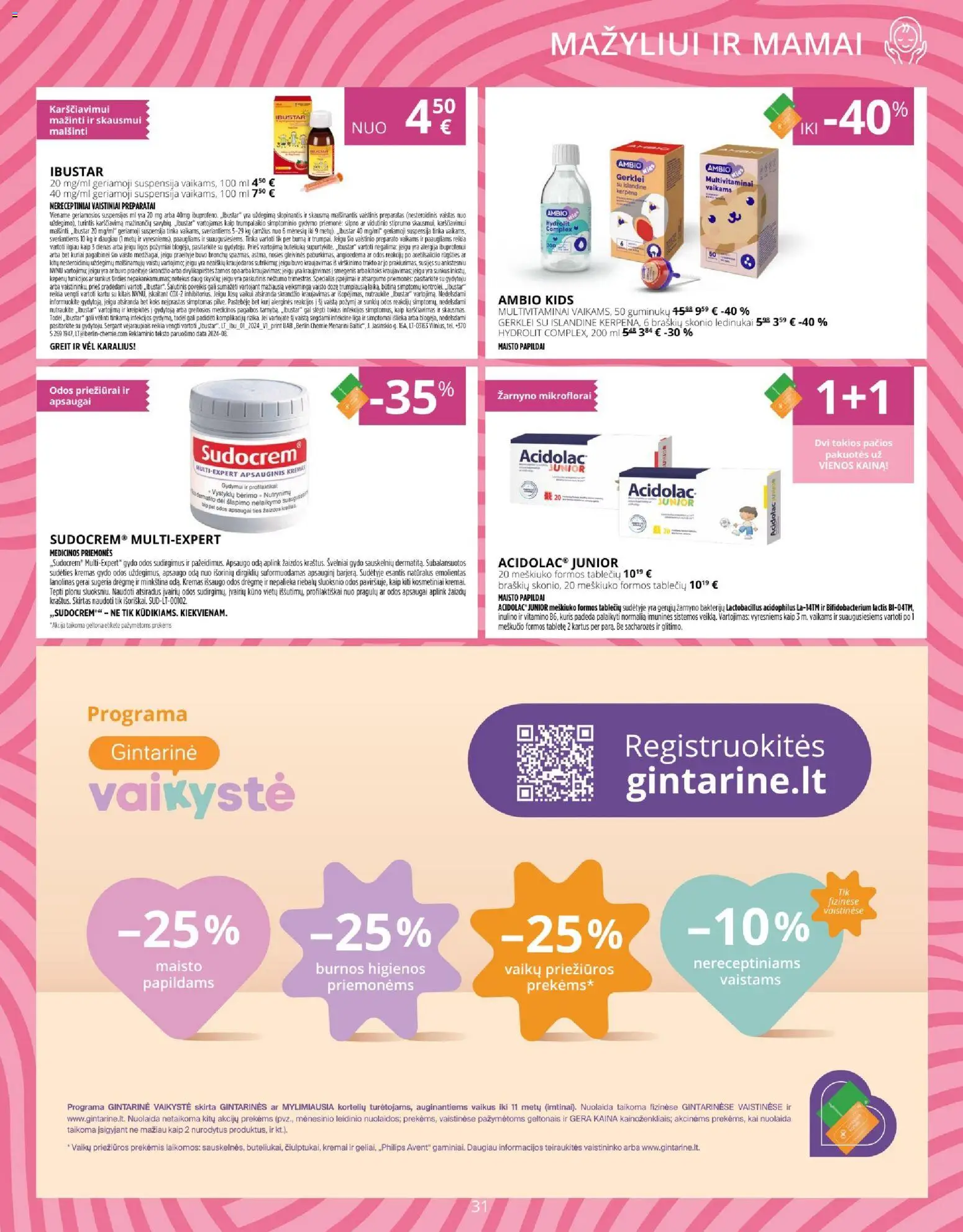 Gintarinė akcijos nuo 01.02.2026 | Puslapis: 31 | Prekių: Ledinukai, Kremas