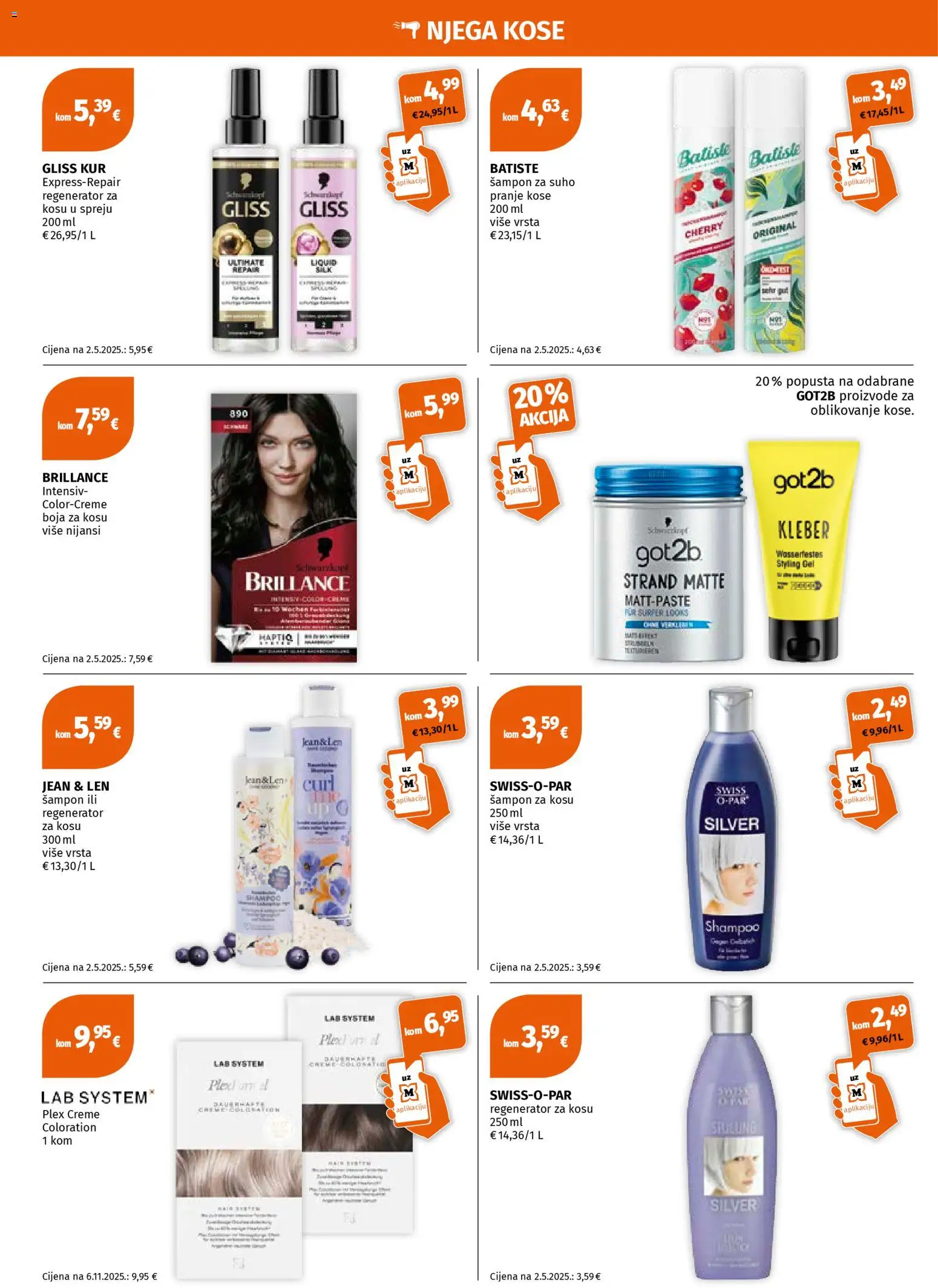 Müller katalog | vrijedi od 20.04.2026 | Stranica: 4 | Proizvodi: Šampon, Regenerator, Regenerator za kosu, Boja za kosu