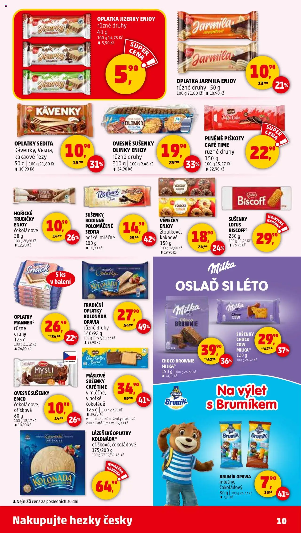 Penny Market leták - Čtvrtečník od 21.08.2025 | Strana: 10 | Produkty: Lázeňské oplatky, Lotus, Oplatky, Sušenky