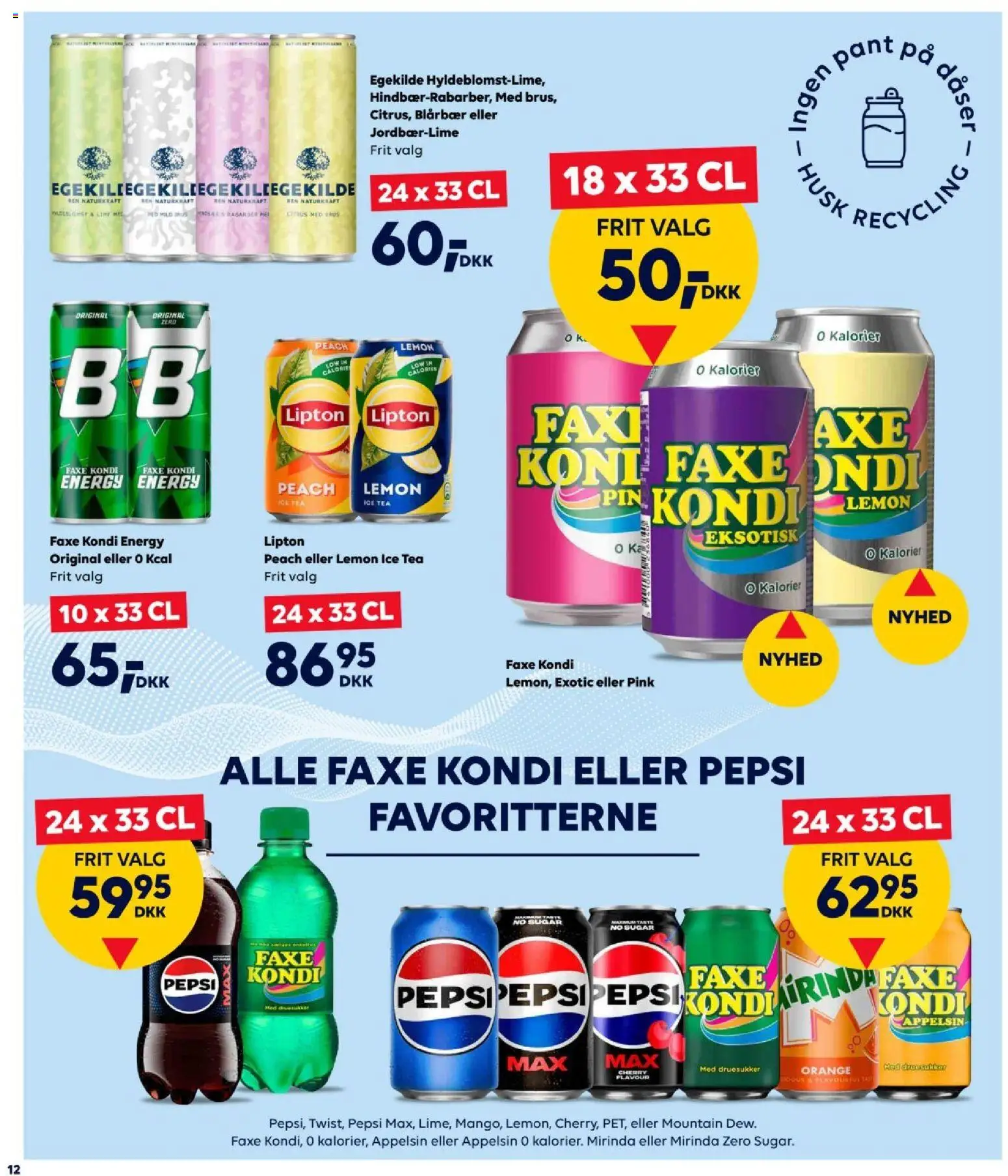 Bordershop tilbudsavis – gyldig fra 25.02.2026 | Side: 12 | Produkter: Faxe Kondi, Pepsi