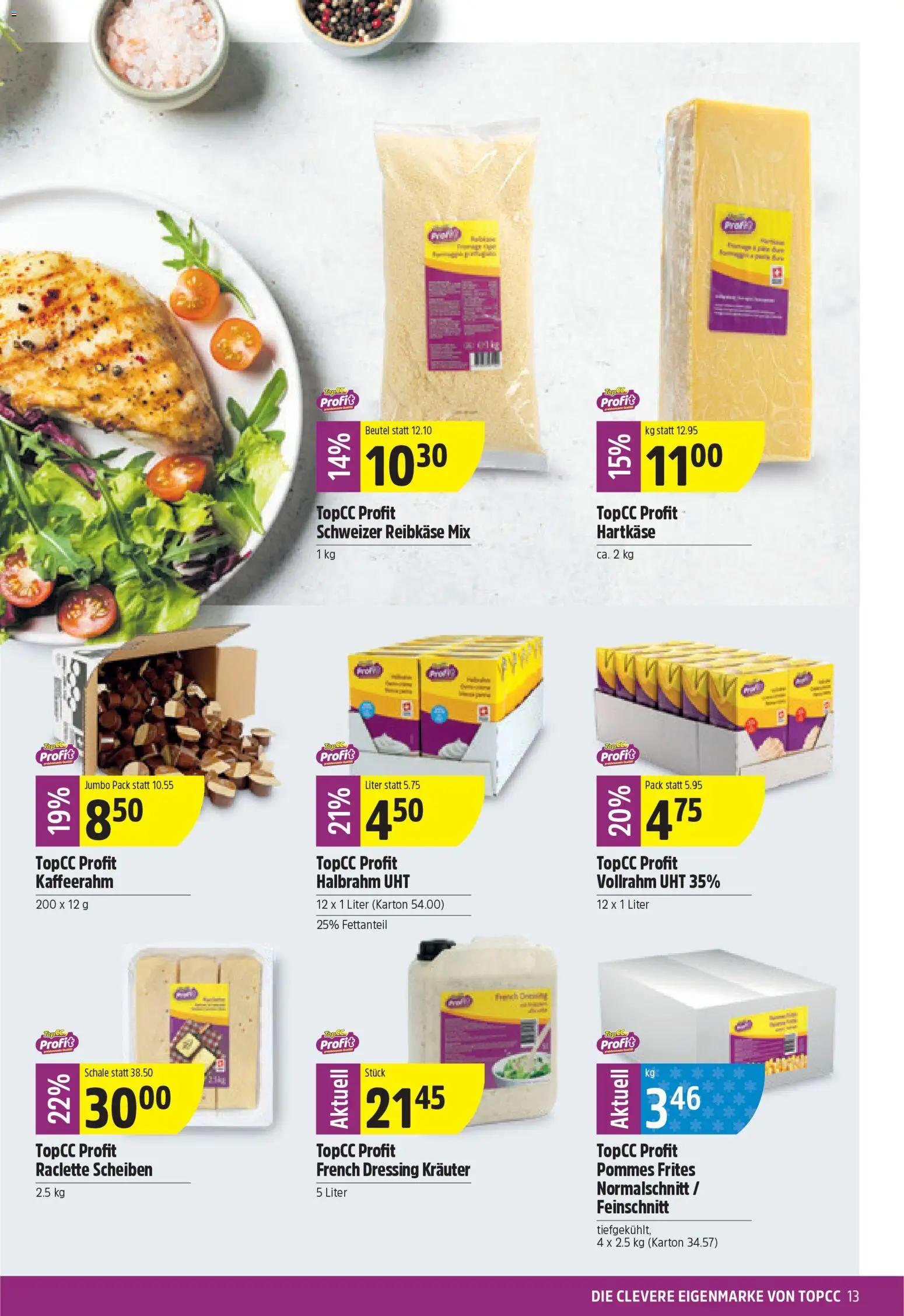TopCC Aktionen – gültig ab 29.12.2025 | Seite: 13 | Produkte: Dressing, Pommes Frites, Raclette, Top
