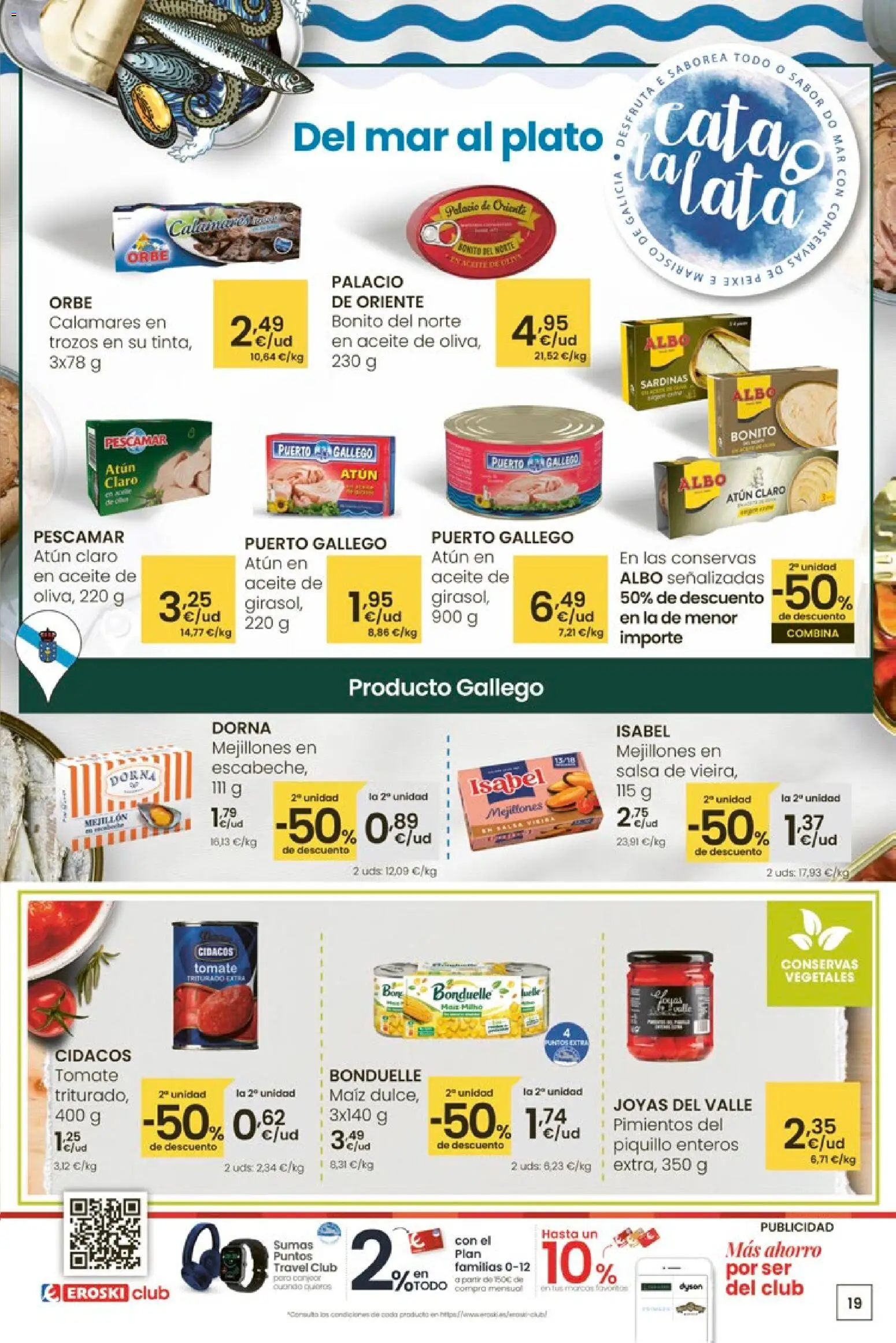 Eroski - Carnaval del ahorro │ válido desde el 29.01.2026 | Página: 19 | Productos: Calamares, Aceite, Atún claro