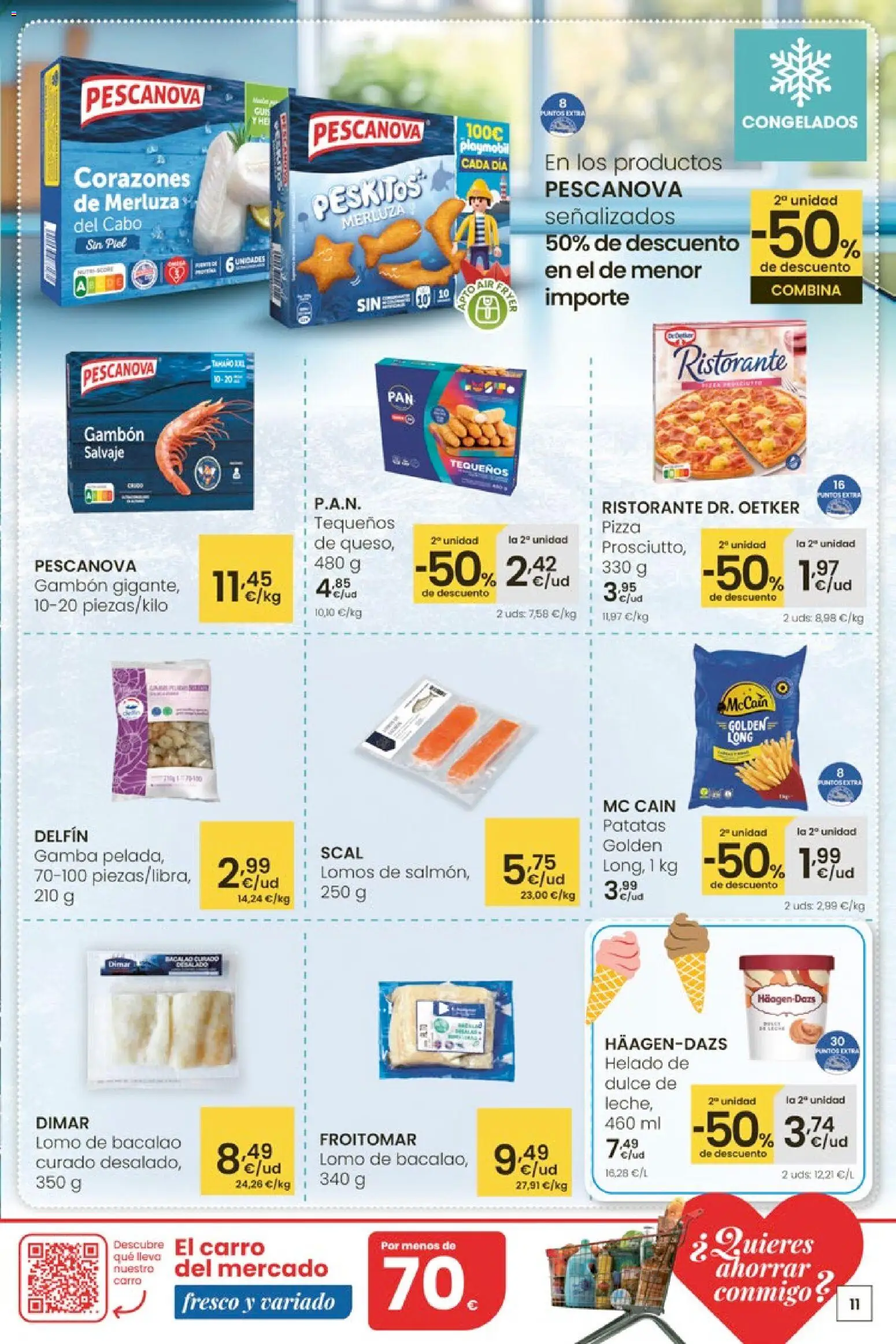 Eroski Quieres ahorrar conmigo │ válido desde el 26.03.2026 | Página: 11 | Productos: Pizza, Helado, Gamba