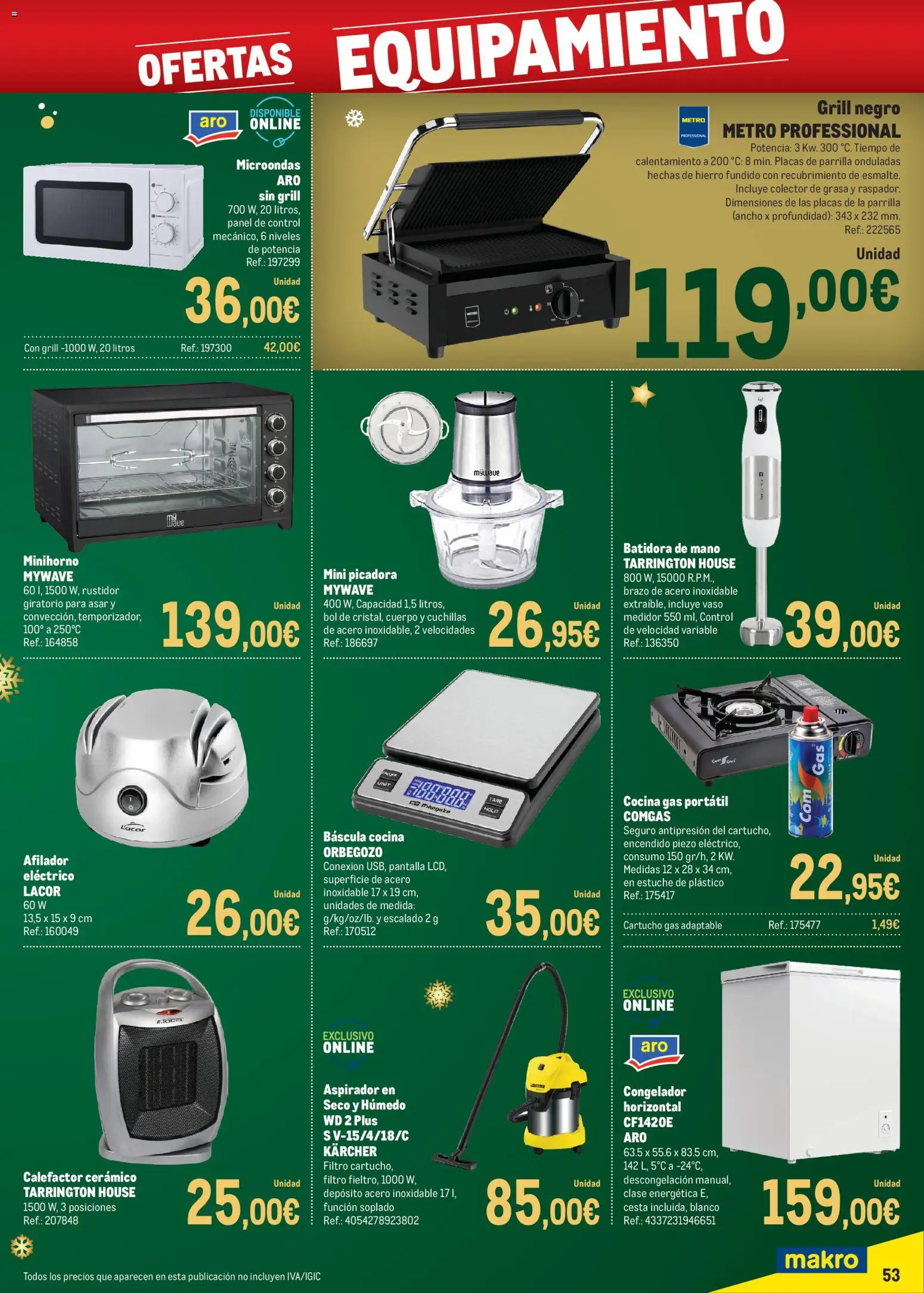 Makro - Precios Navidad Norte │ válido desde el 24.11.2025 | Página: 53 | Productos: Cocina, Parrilla, Aspirador, Cesta