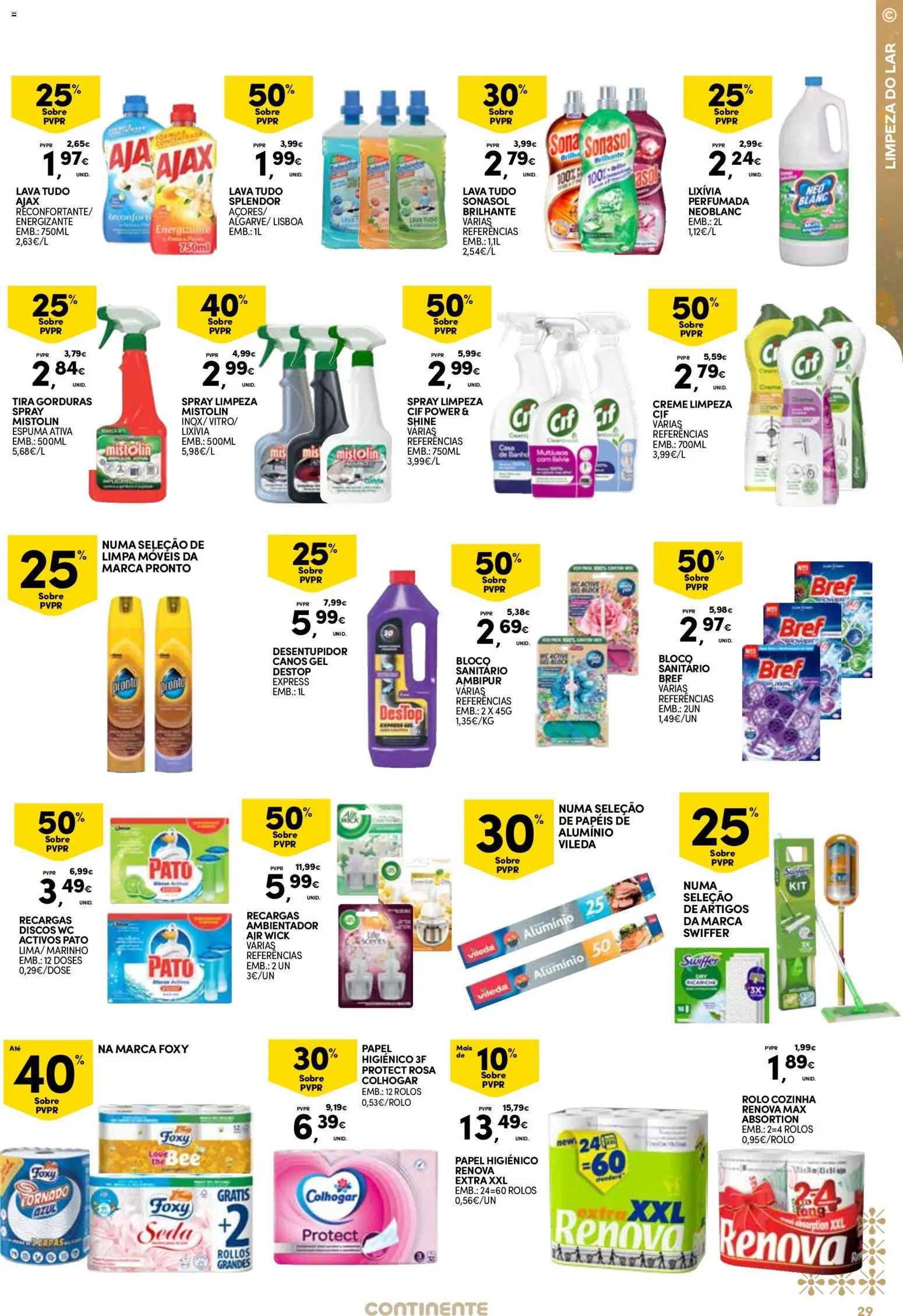 Continente - Açores: Fim de Ano │ válido de 26.12.2025 | Página: 29 | Produtos: Papel higiénico, Limpa móveis, Banho, Creme
