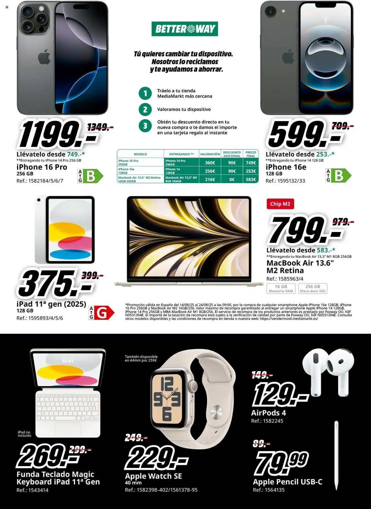 Media Markt folleto │ válido desde el 14.08.2025 | Página: 17 | Productos: Ipad, Airpods, Apple, Teclado
