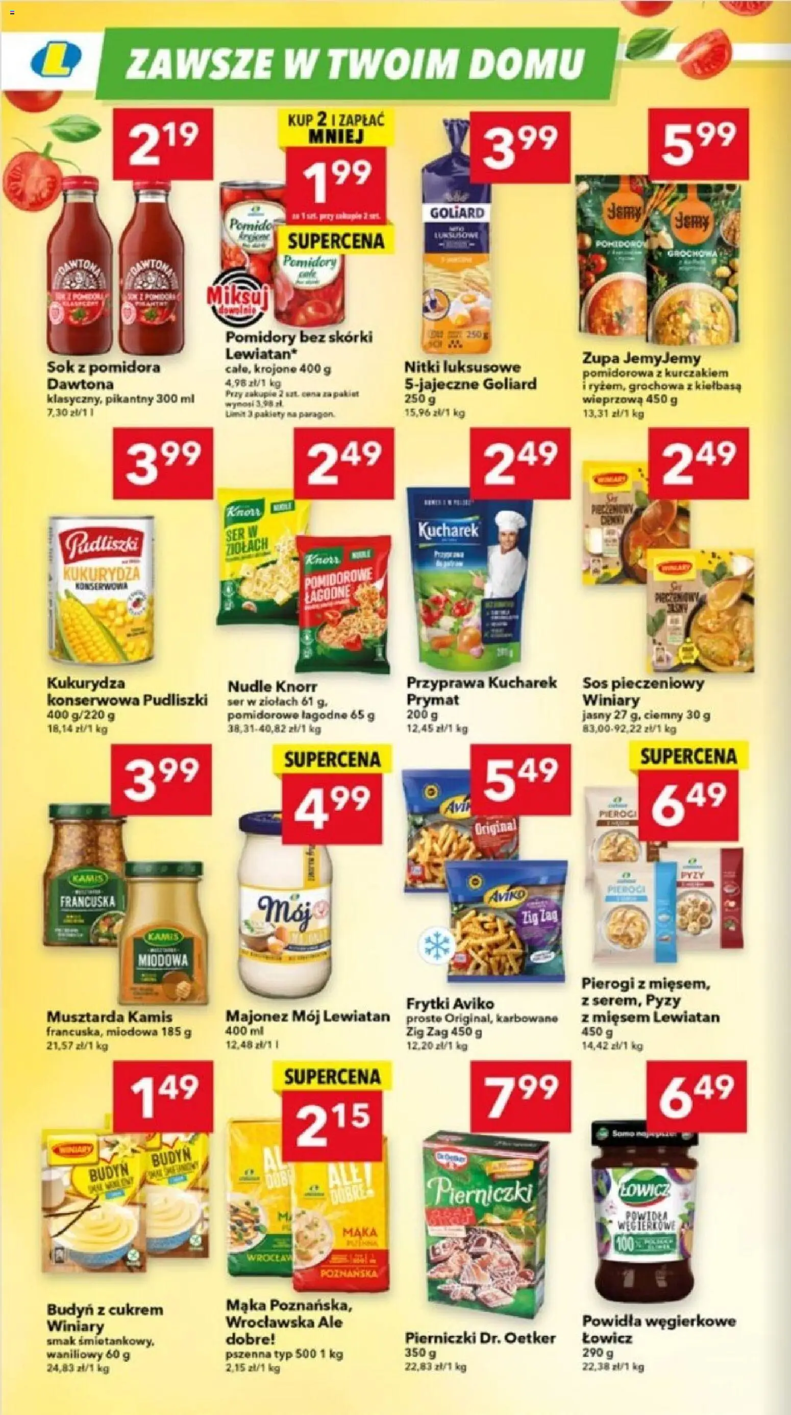 Lewiatan gazetka - Ostrów Wielkopolski od 20.11.2025 | Strona: 4 | Produkty: Pierogi, Pierniczki dr. oetker, Majonez, Sos