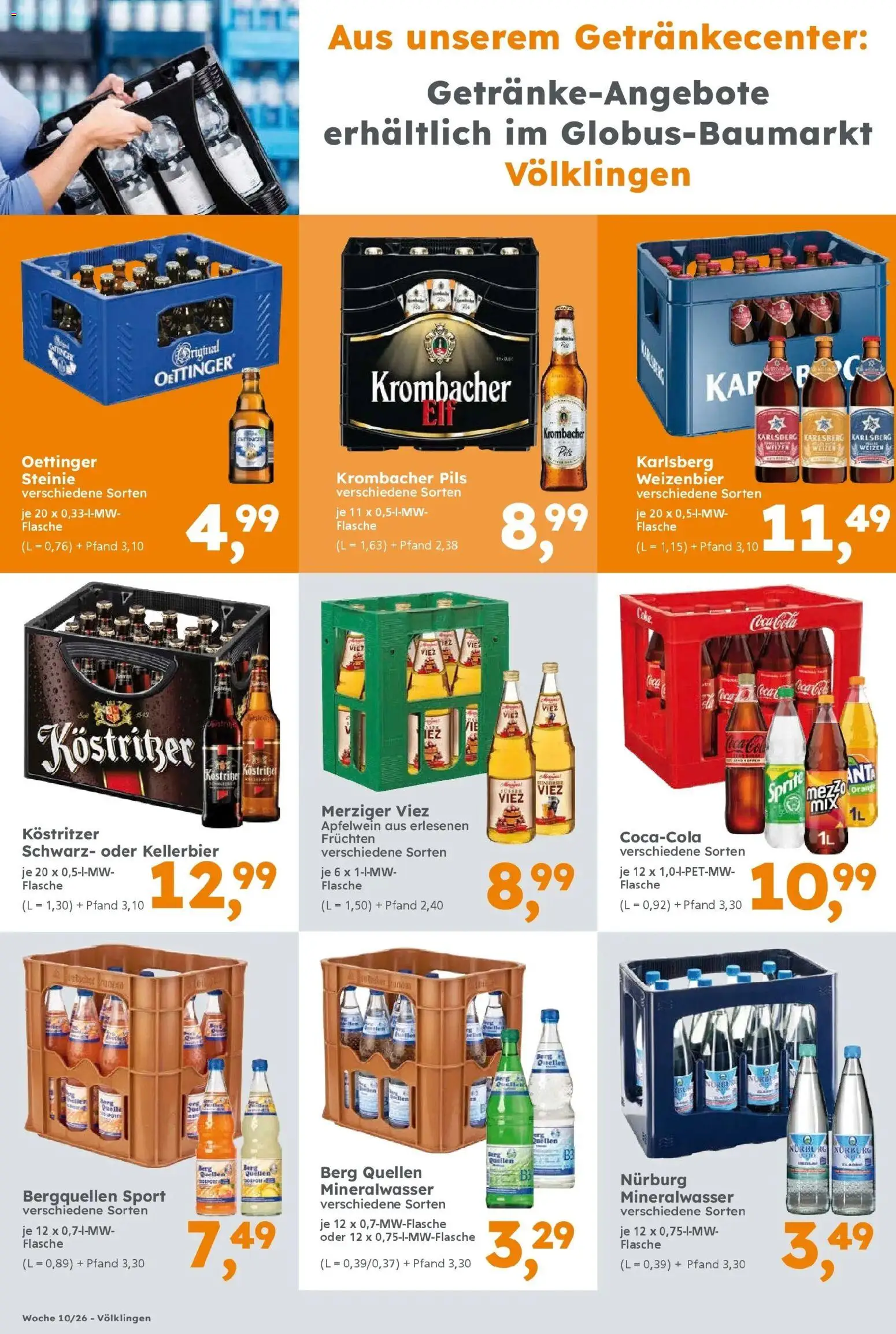 Globus Baumarkt prospekt Heusweiler	 – gültig ab 28.02.2026 | Seite: 4 | Produkte: Sprite, Cola, Kostritzer, Oettinger