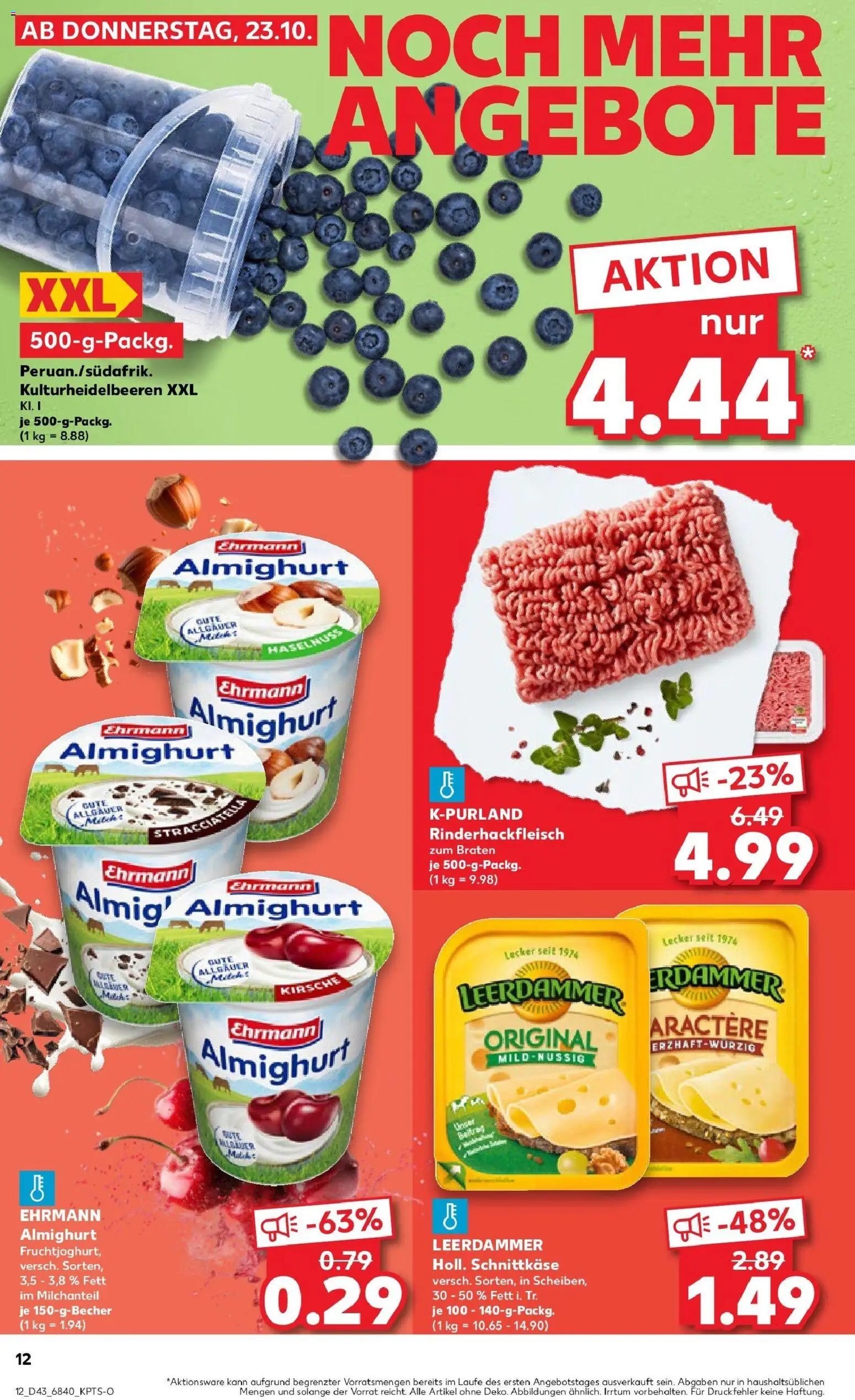 Kaufland prospekt Holzminden	 – gültig ab 26.10.2025 | Seite: 12 | Produkte: Ehrmann almighurt, Leerdammer