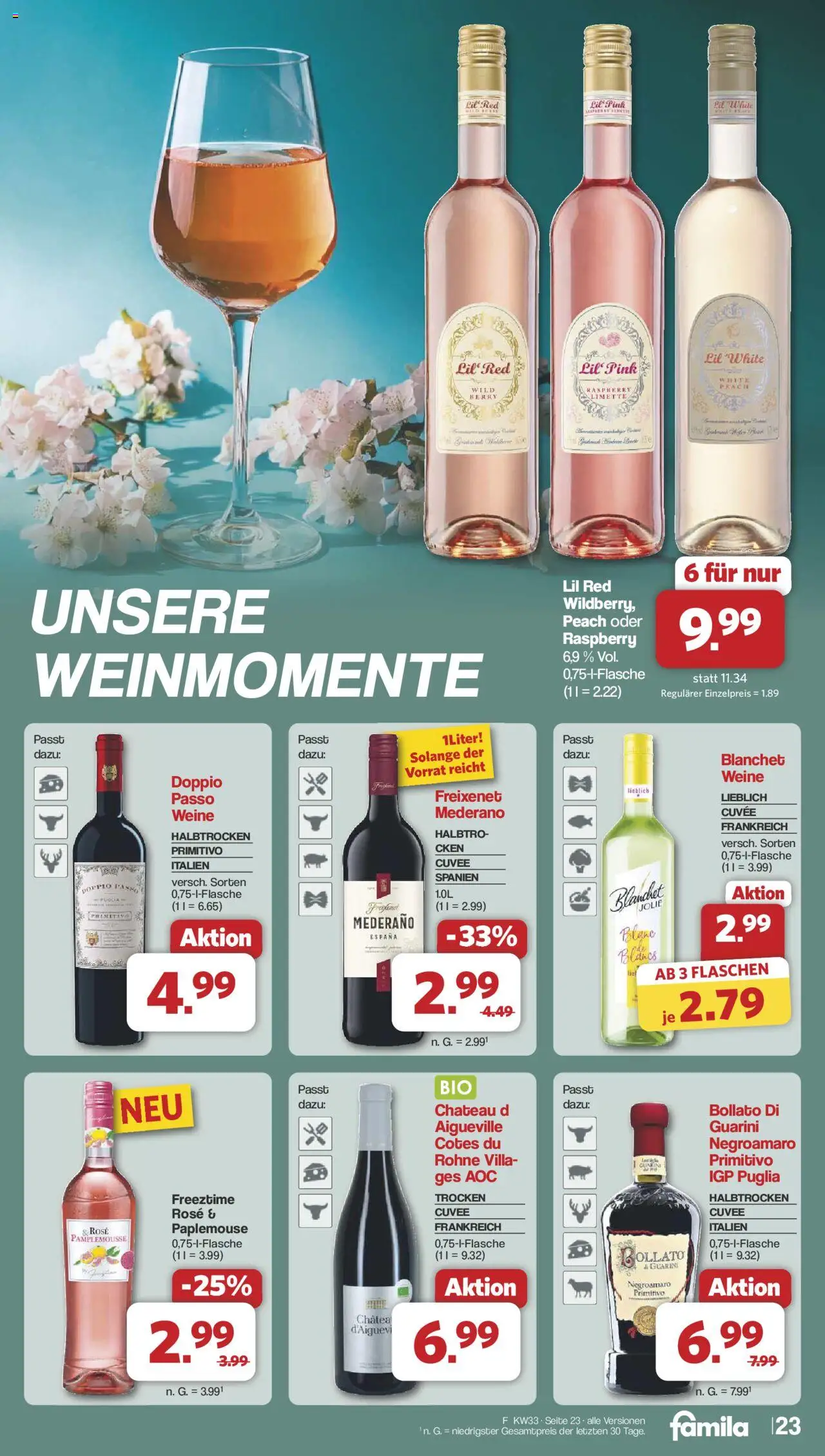 Famila Nordwest Prospekt 	 - gültig ab dem 11.08.2025 | Seite: 27 | Produkte: Freixenet, Doppio Passo, Limette