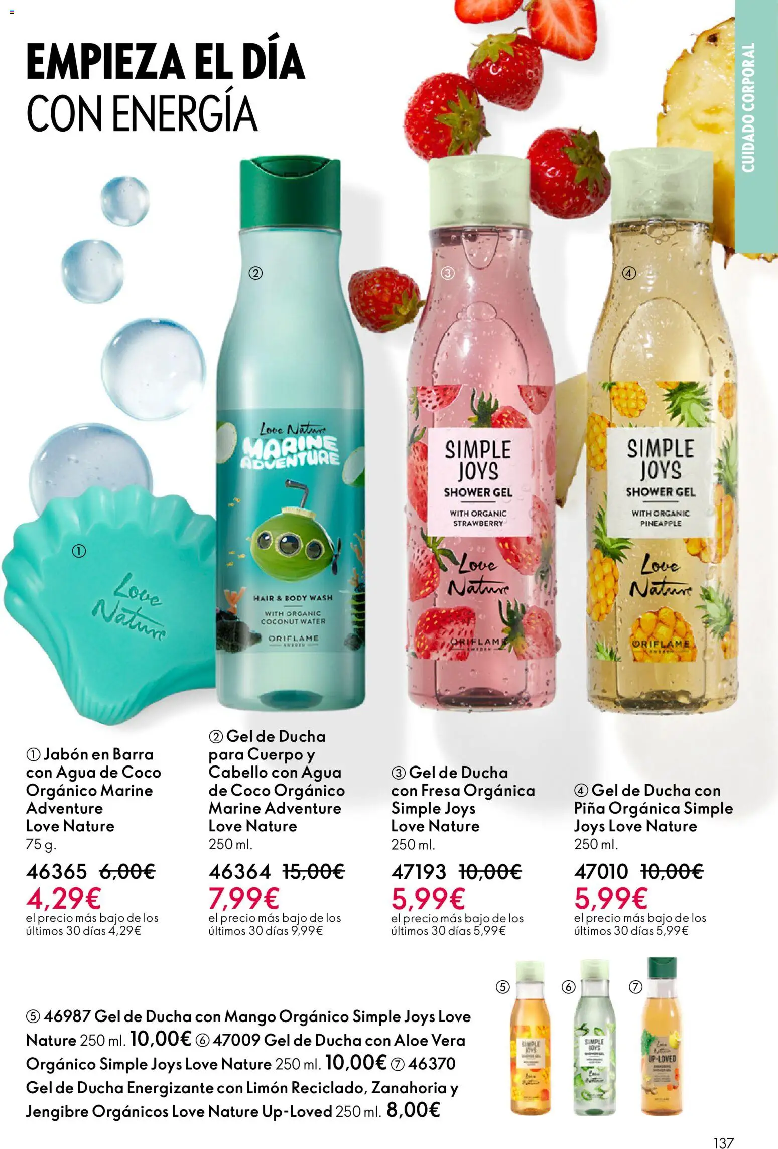 Oriflame - Catálogo Campaña 2 │ válido desde el 28.01.2026 | Página: 137 | Productos: Gel de ducha, Τυρόπιτα, Zanahoria, Jabón en barra