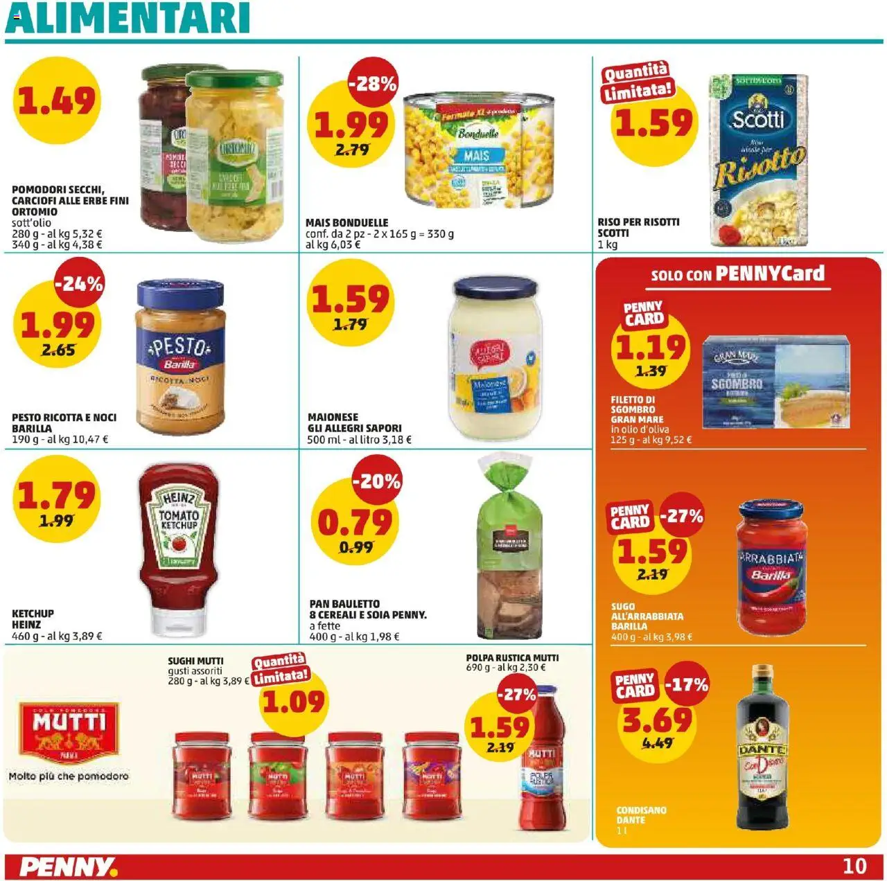 Volantino PENNY del 10.09.2025 | Pagina: 10 | Prodotti: Cereali, Maionese, Sugo, Sgombro