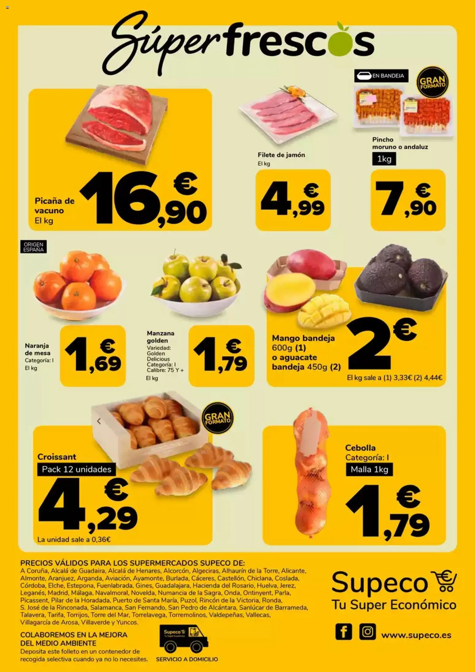 Supeco folleto │ válido desde el 16.04.2026 | Página: 4 | Productos: Croissant, Manzana, Παγωμένο τσάι, Bandeja