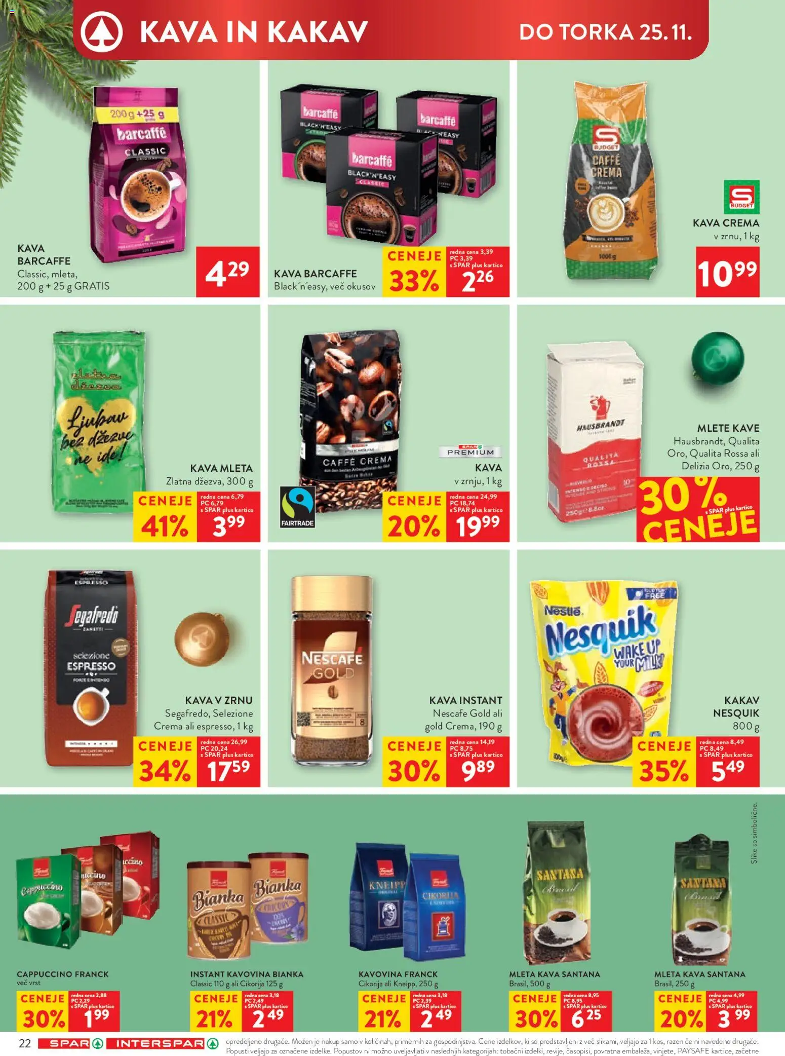 Novi Spar katalog ponudbe – veljaven od 19.11.2025 | Stran: 26 | Izdelki: Kakav, Kava