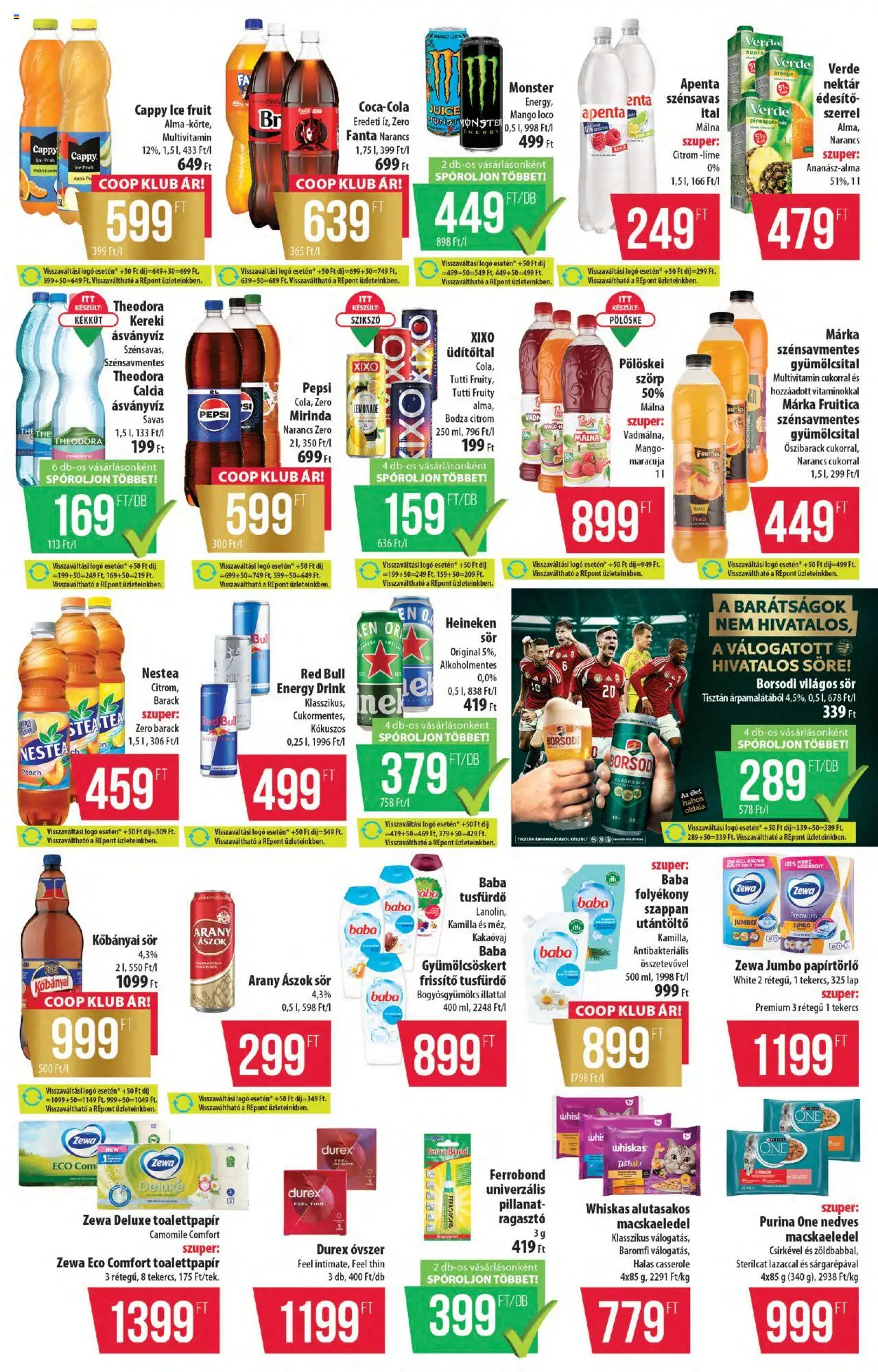 COOP akciós ujság - amely érvényes a következő dátumtól: 09.10.2025 | Oldal: 7 | Termékek: Heineken, Papírtörlő, Alma, Multivitamin