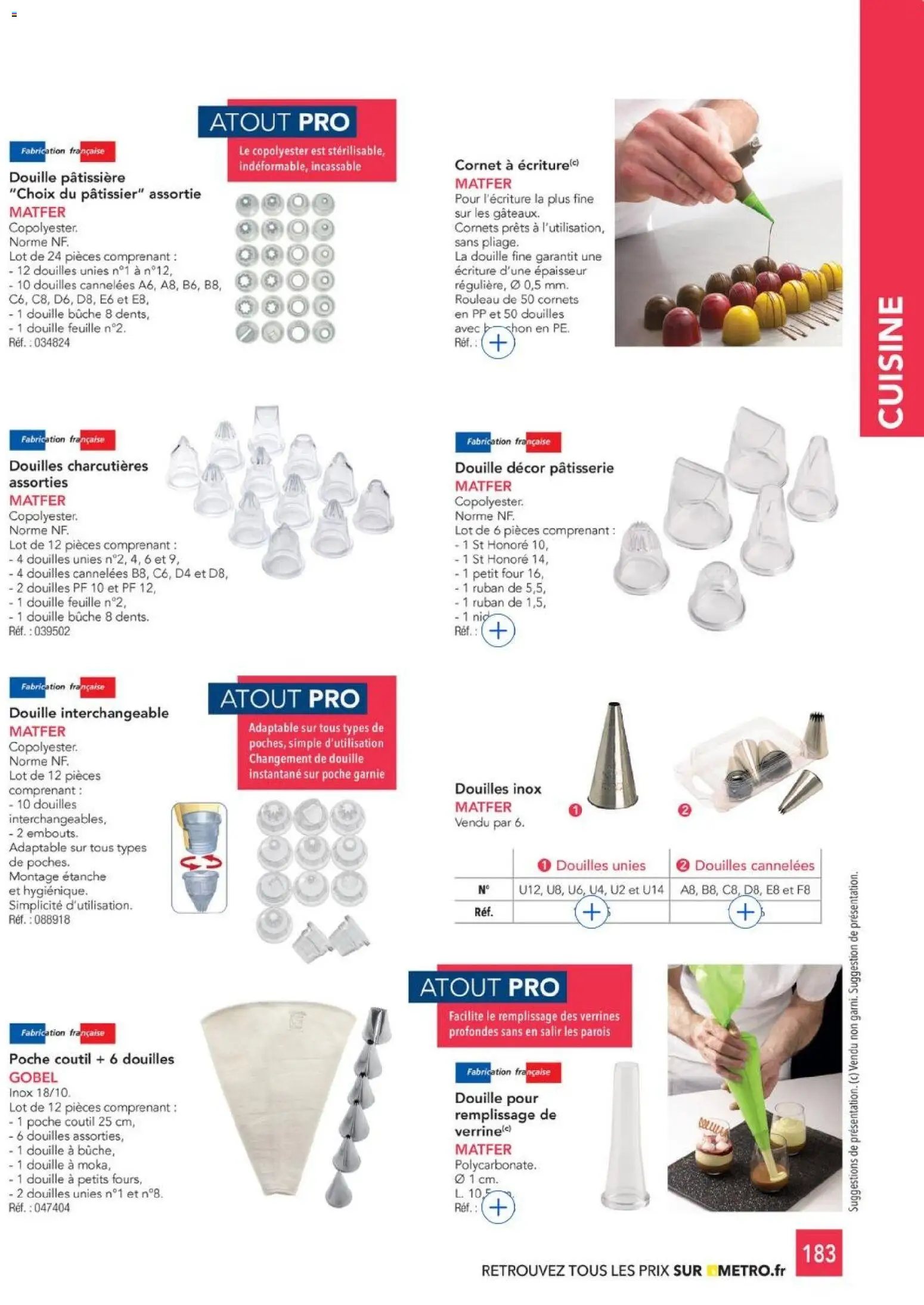 {H1} | Page: 183 | Produits: Four, Rouleau, Thon, Verrines