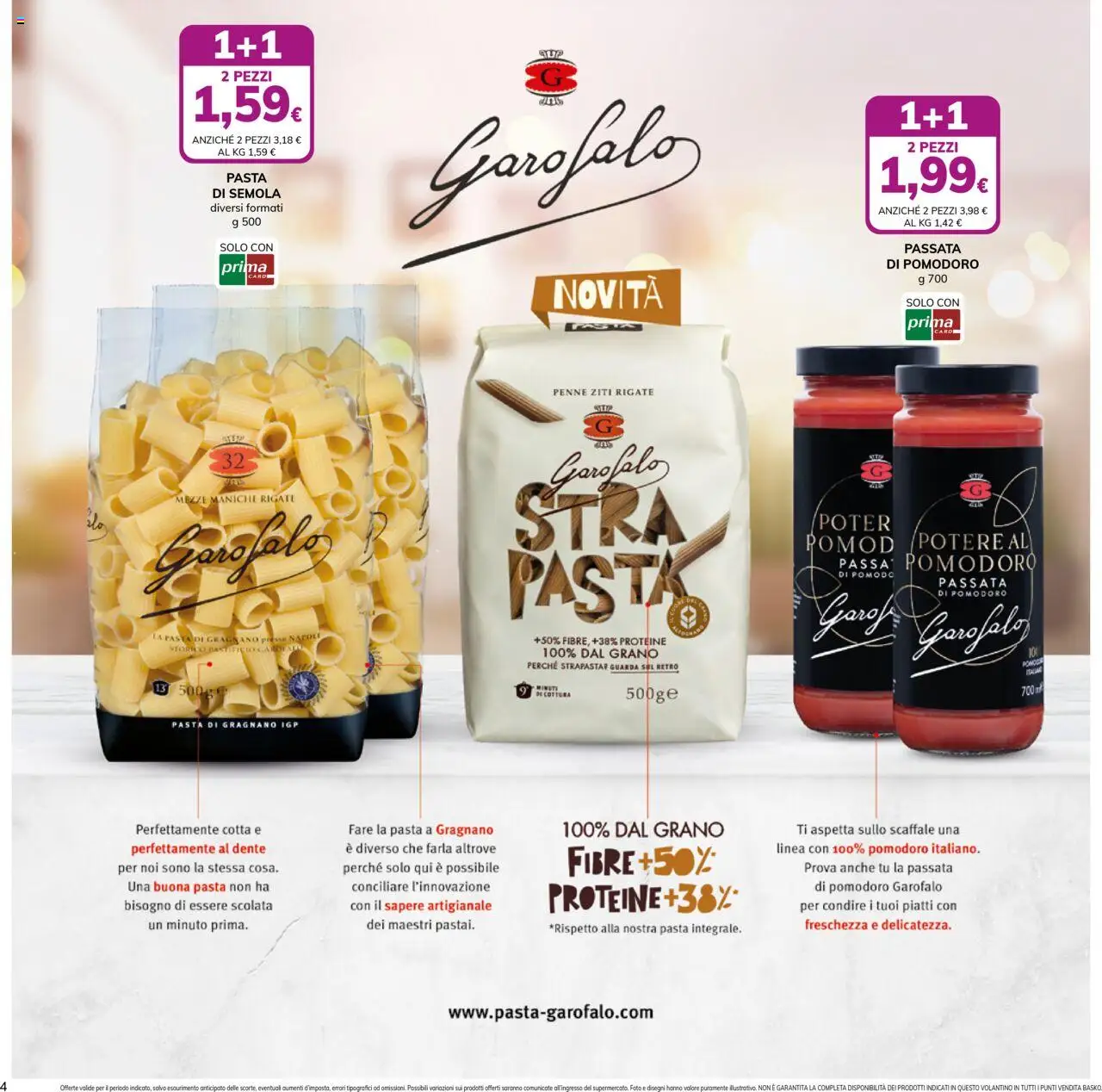 Volantino Basko del 16.09.2025 | Pagina: 4 | Prodotti: Pomodoro, Pasta, Scaffale, Penne