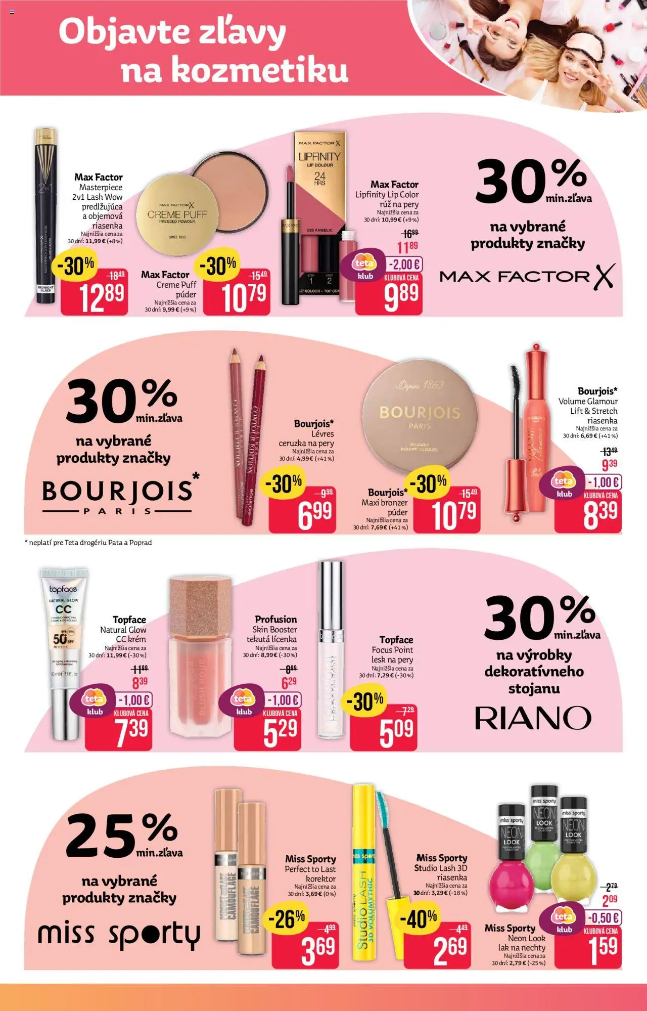 Teta drogerie leták │ platný od 21.07.2025 | Strana: 3 | Produkty: Korektor, Bronzer, Lícenka, Riasenka