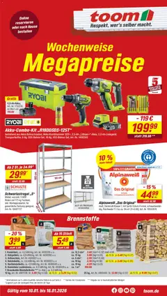 Toom Baumarkt Prospekt 	 ab 10.01.2026 gültig