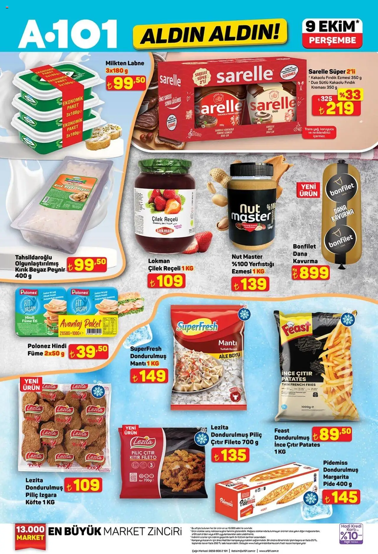 A101 Katalog Aldın Aldın - 09.10.2025 tarihinden itibaren geçerlidir | Sayfa: 1 | Ürünler: Çilek, Patates, Piliç, Izgara