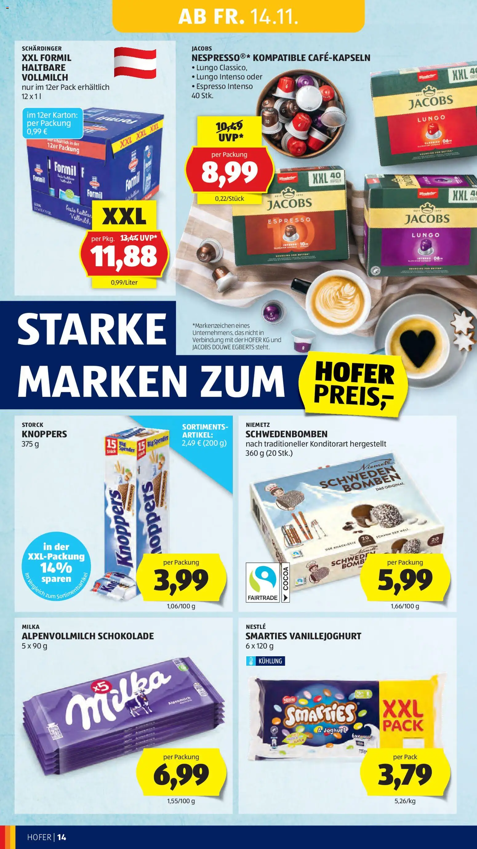 Hofer - Black Friday gültig ab 14.11.2025 | Seite: 16 | Produkte: Joghurt, Schokolade