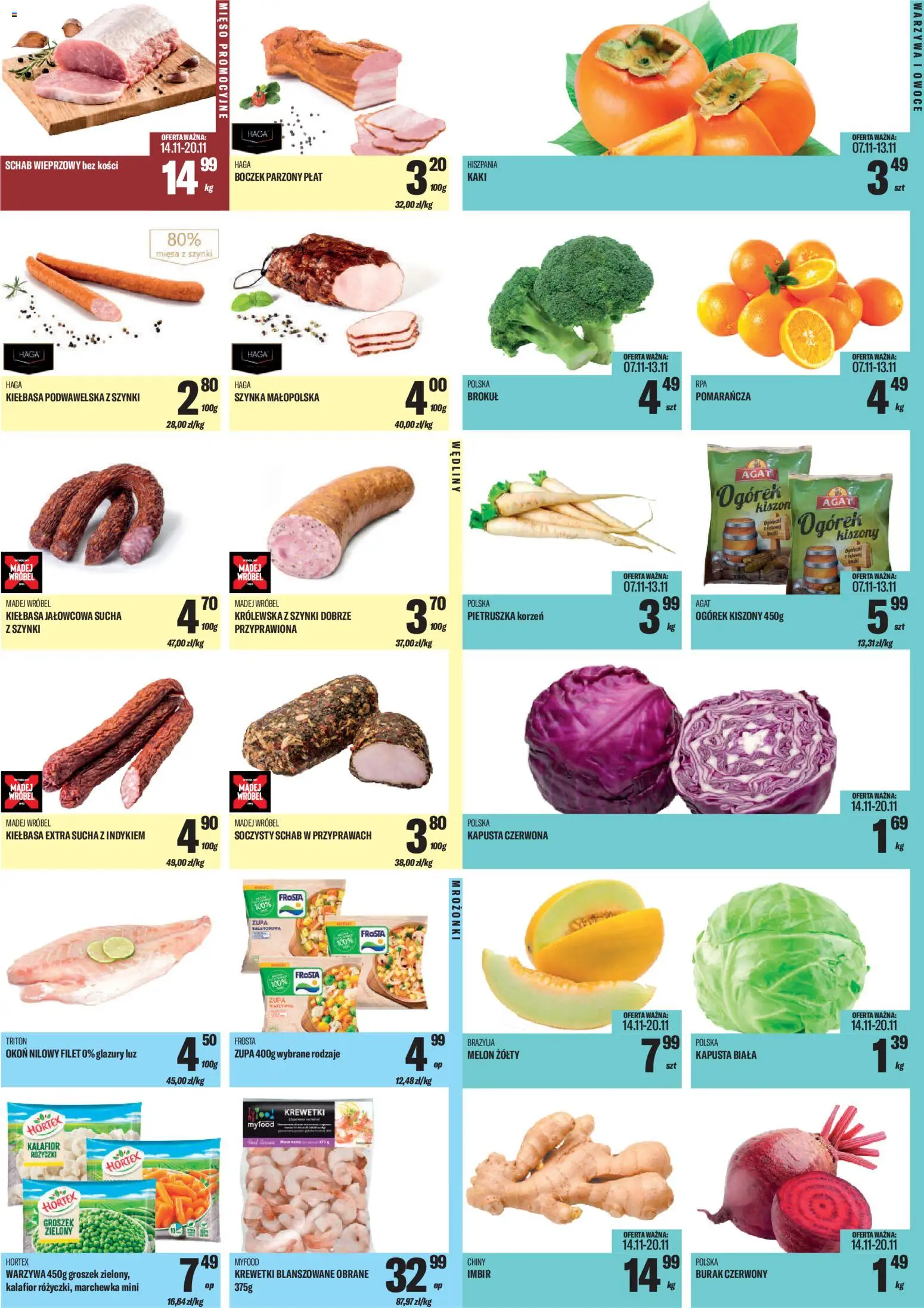 TomiMarkt Gazetka od 07.11.2025 | Strona: 3 | Produkty: Kiełbasa, Krewetki, Szynka, Kapusta biała