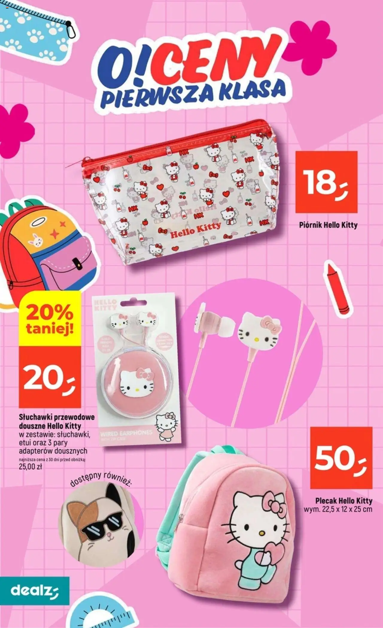 Dealz Gazetka od 31.07.2025 | Strona: 34 | Produkty: Plecak, Słuchawki