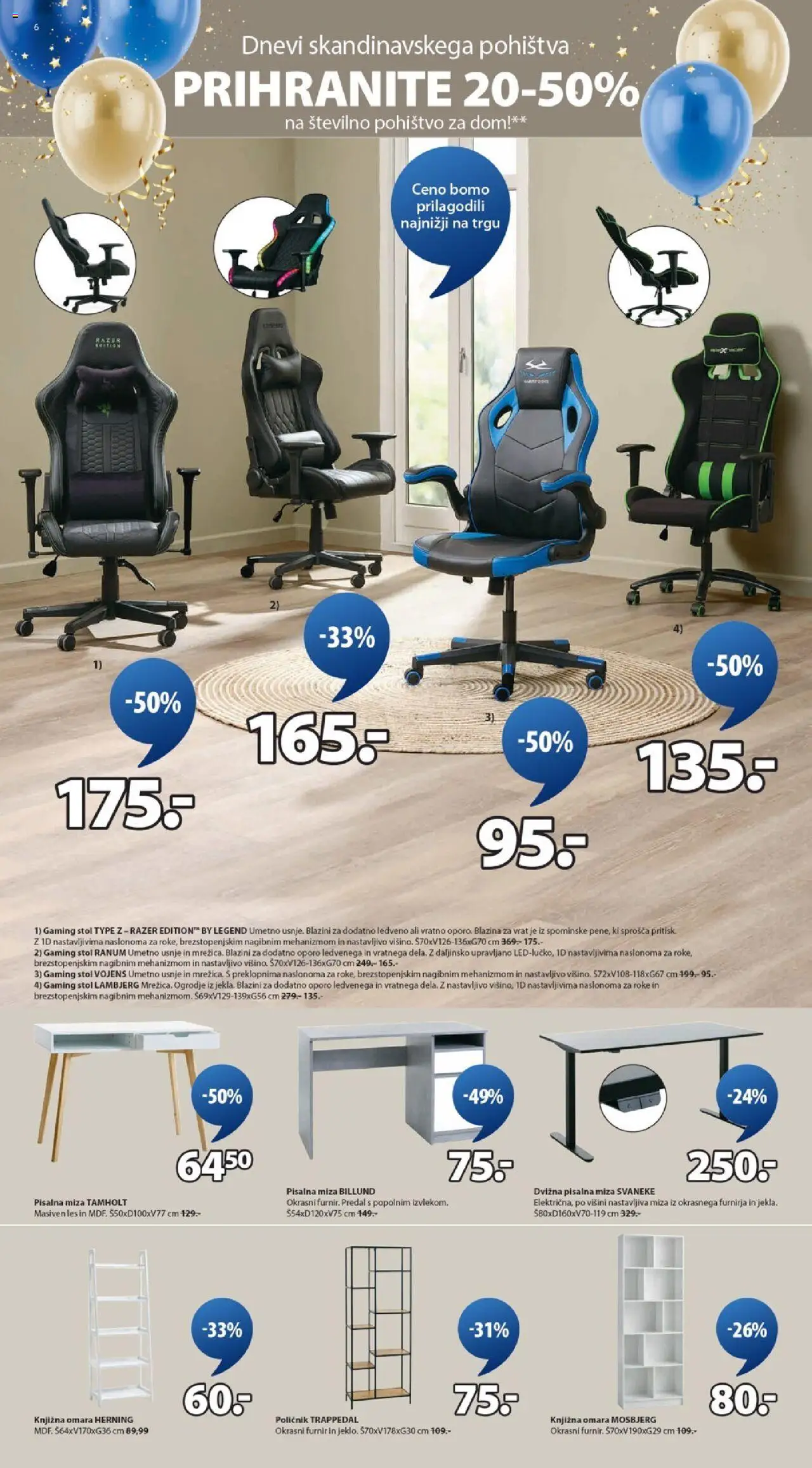 Novi JYSK katalog ponudbe – veljaven od 15.10.2025 | Stran: 6 | Izdelki: Pisalna miza, Blazina, Omara, Stol