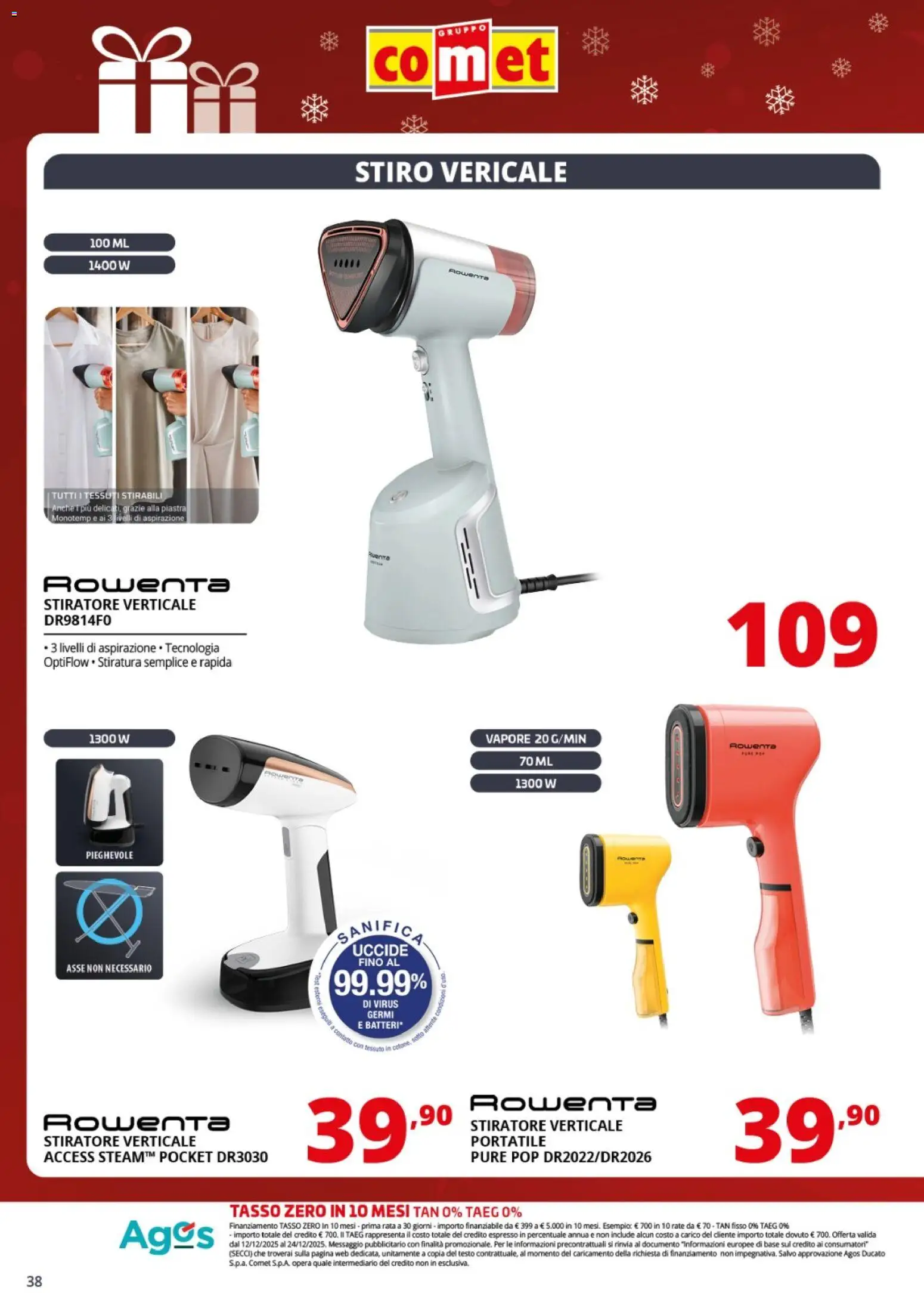 Volantino Comet del 01.12.2025 | Pagina: 38 | Prodotti: Stiratore verticale