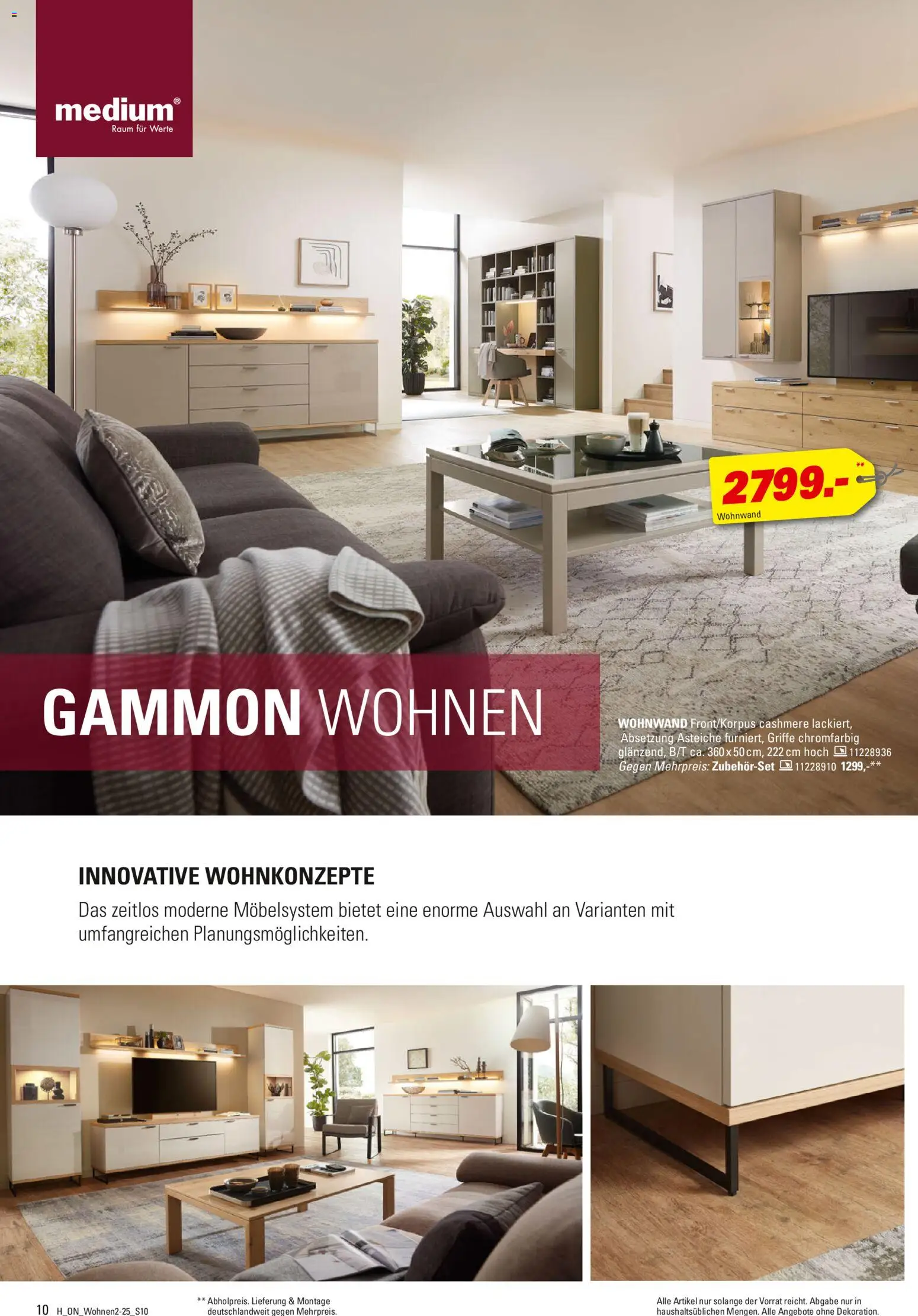 Höffner Wohnen Spezial – gültig ab 29.10.2025 | Seite: 10 | Produkte: Wohnwand