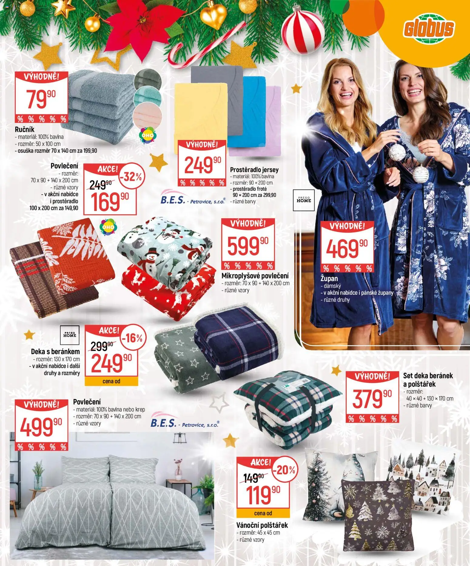 Globus leták - Praha-Štěrboholy  od 26.11.2025 | Strana: 5 | Produkty: Deka s beránkem, Deka, Župany, Prostěradlo