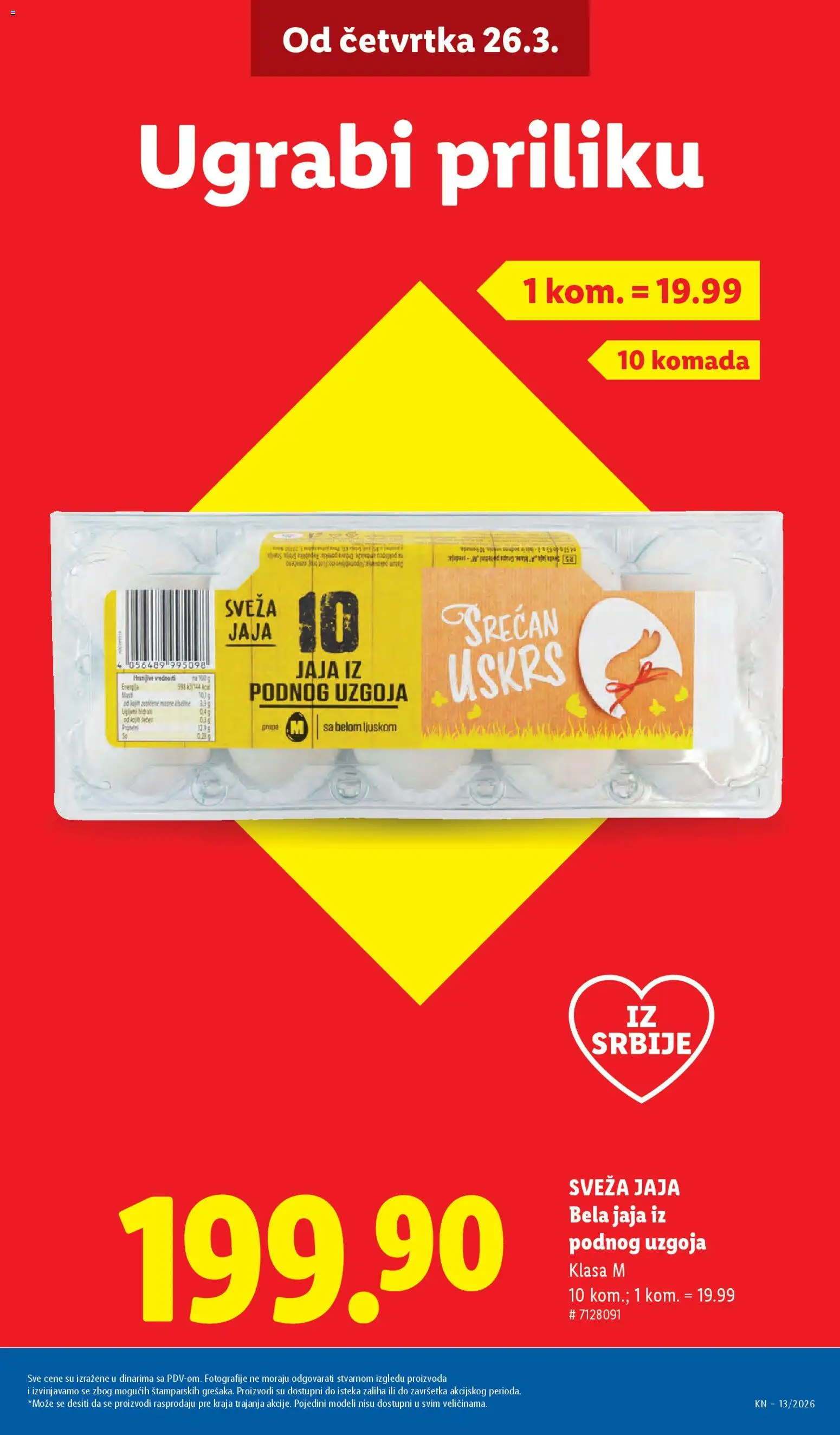 Lidl katalog - važi od 26.03.2026 | Strana: 9 | Proizvode: Jaja