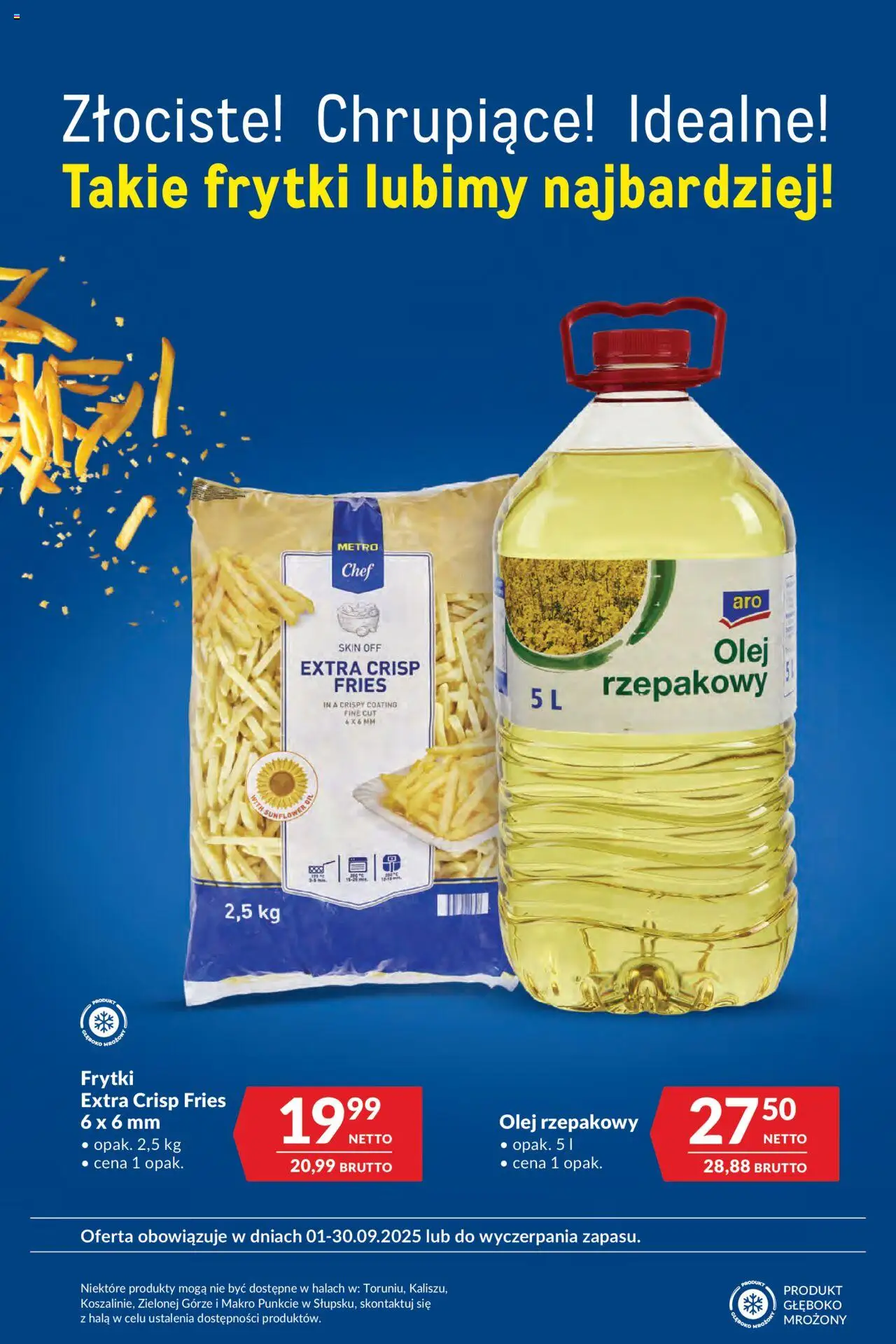 Makro Gazetka - Oferta dla gastronomii od 16.09.2025 | Strona: 2 | Produkty: Olej rzepakowy, Olej, Frytki