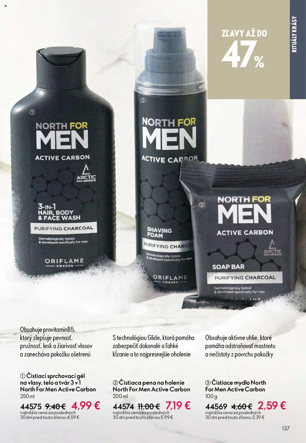 Katalóg Oriflame 13 2025 │ platný od 07.09.2025 | Strana: 137 | Produkty: Pena na holenie, Mydlo