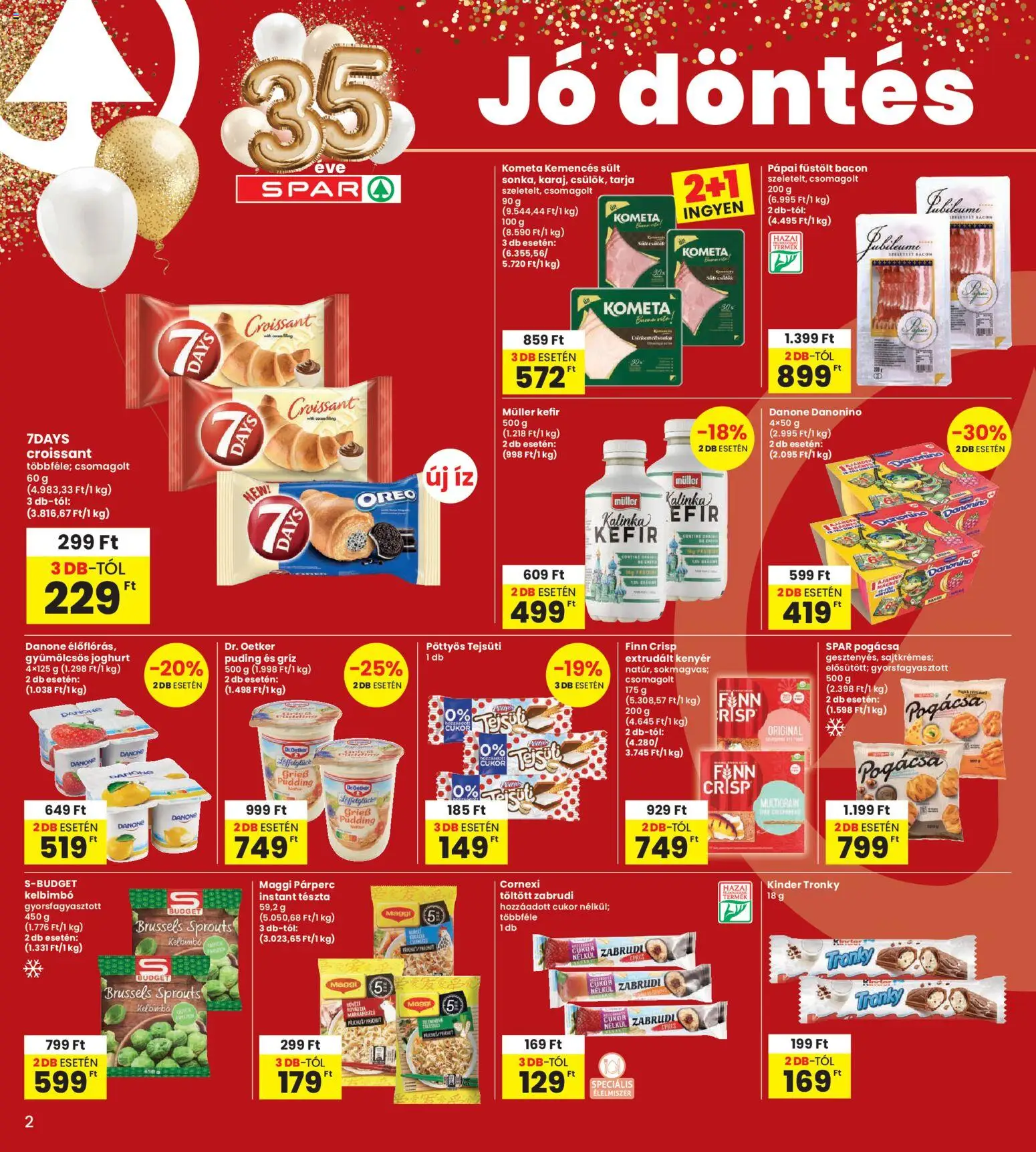 Interspar akciós ujság - amely érvényes a következő dátumtól: 26.02.2026 | Oldal: 2 | Termékek: Croissant, Maggi, Extrudált kenyér, Cukor