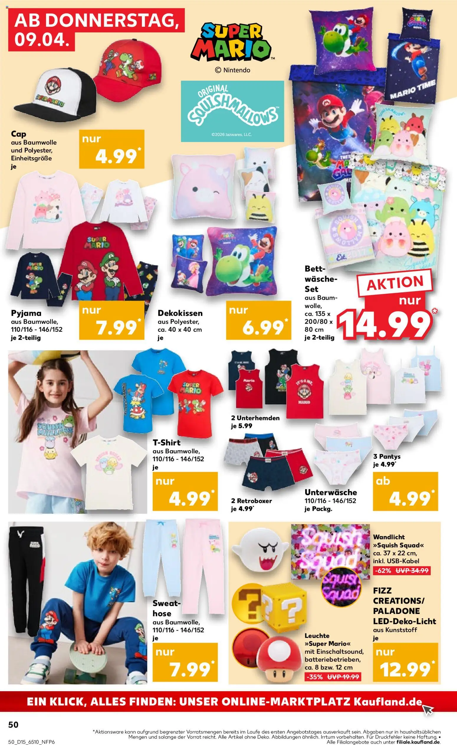 Kaufland Prospekt Köln	 – gültig ab 09.04.2026 | Seite: 50 | Produkte: Sweathose, Hose, Pyjama, Boxer