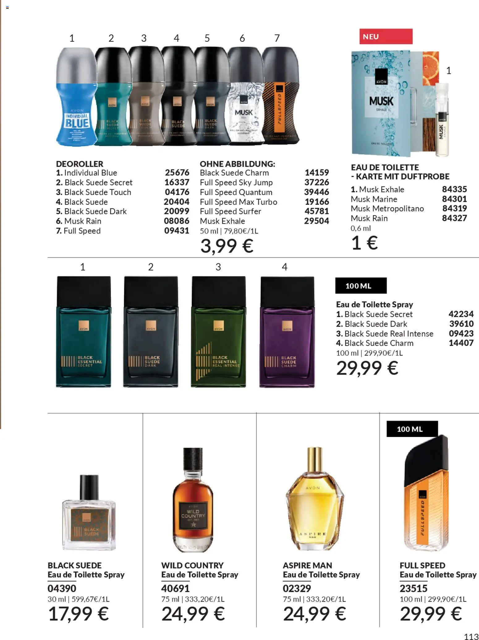 AVON Katalog Januar 2026 – gültig ab 01.01.2026 | Seite: 115 | Produkte: Toilette, Eau de Toilette