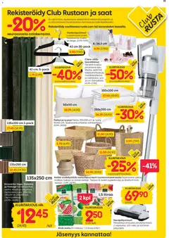 Rusta-mainoslehti voimassa 19.01.2026 alkaen | Sivu: 15 | Tuotteet: Tyynyt, Tyyny, Peitto, Mehu