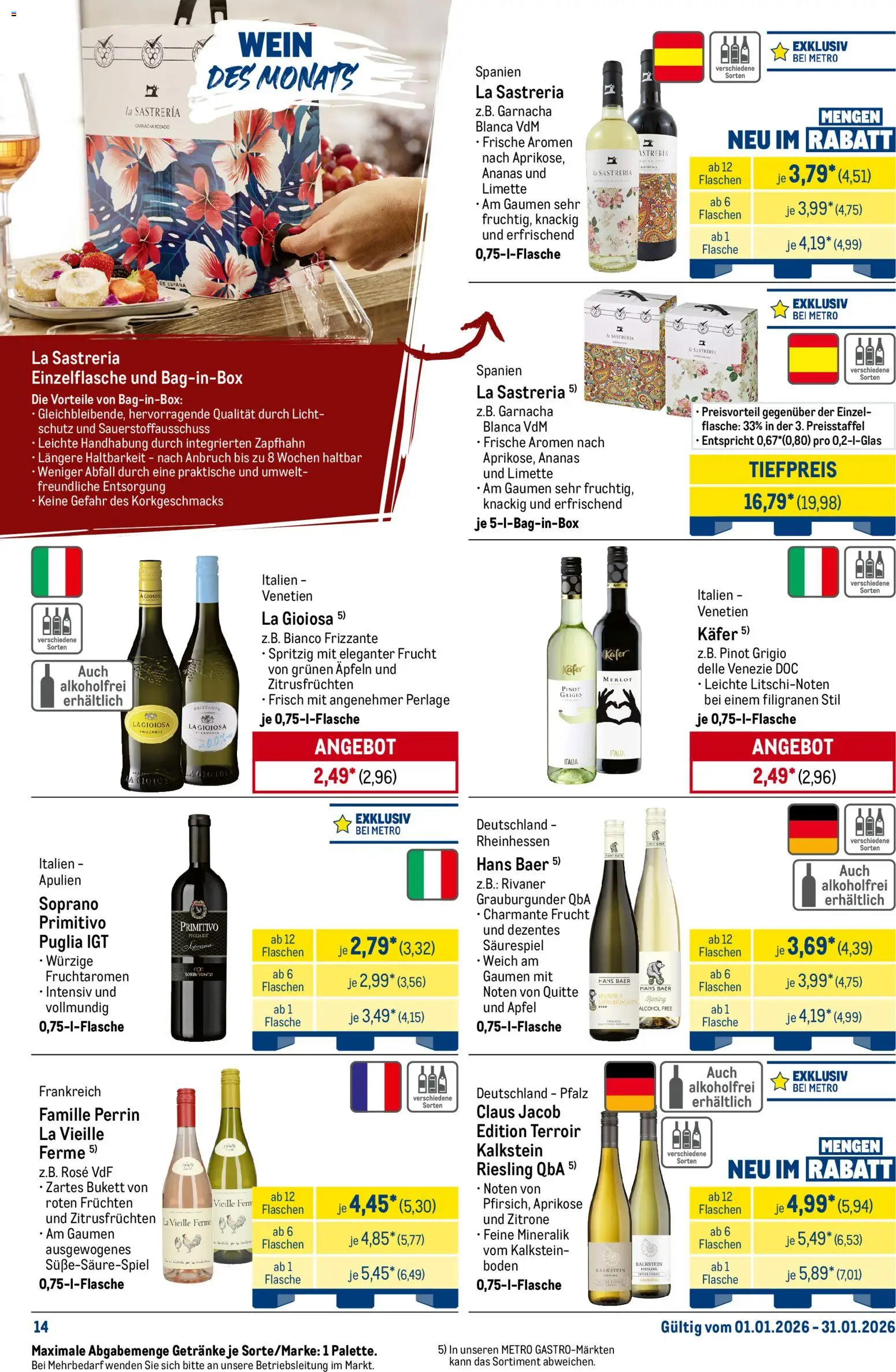 Metro  Monats-Menü – gültig ab 01.01.2026 | Seite: 14