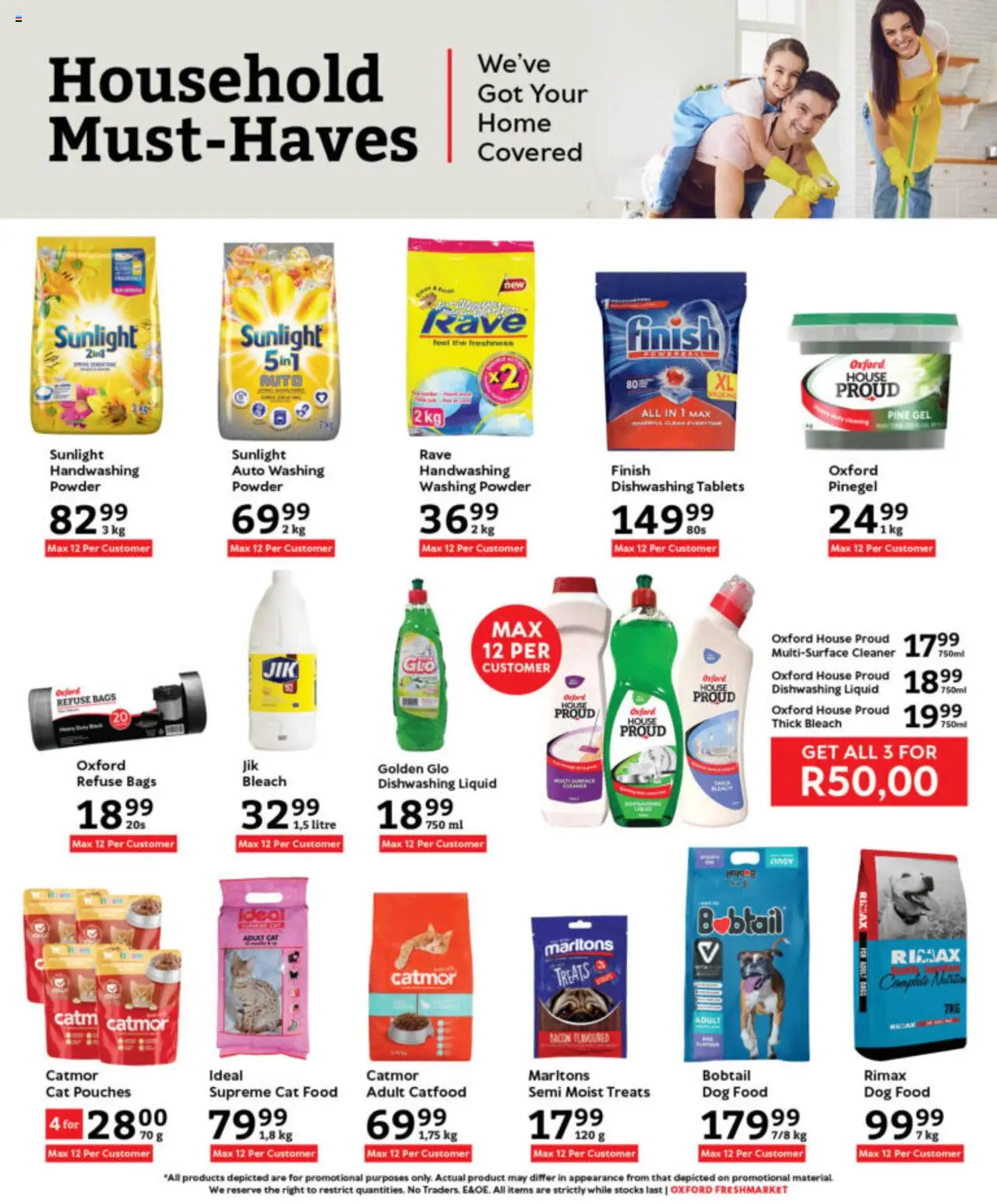 Oxford Freshmarket Specials │ valid from 06.08.2025 | Page: 17 | Products: Bleach, Powder, Cat food, Bacon
