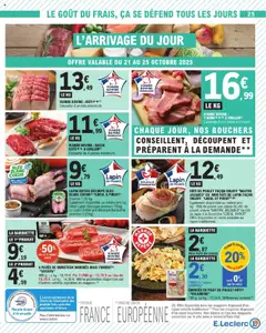 E.Leclerc - Prévisualisation de VIANDE BOVINE : ROTI★★(1), Caissette d'un kilo minimum. valide à partir de 21.10.2025 | Page: 25