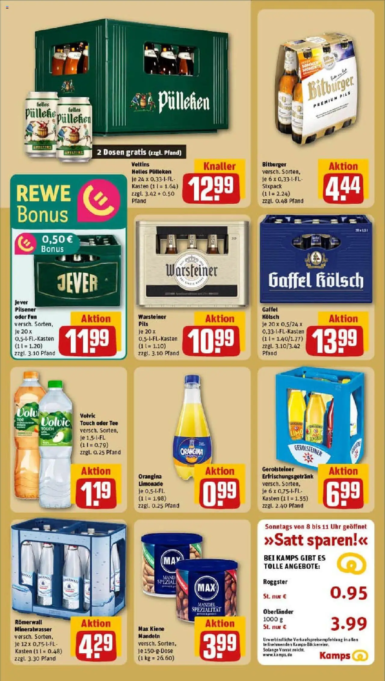 Rewe prospekt Hückelhoven / Hilfarth	 - gültig ab dem 20.07.2025 | Seite: 18 | Produkte: Limonade, Volvic touch, Warsteiner, Jever