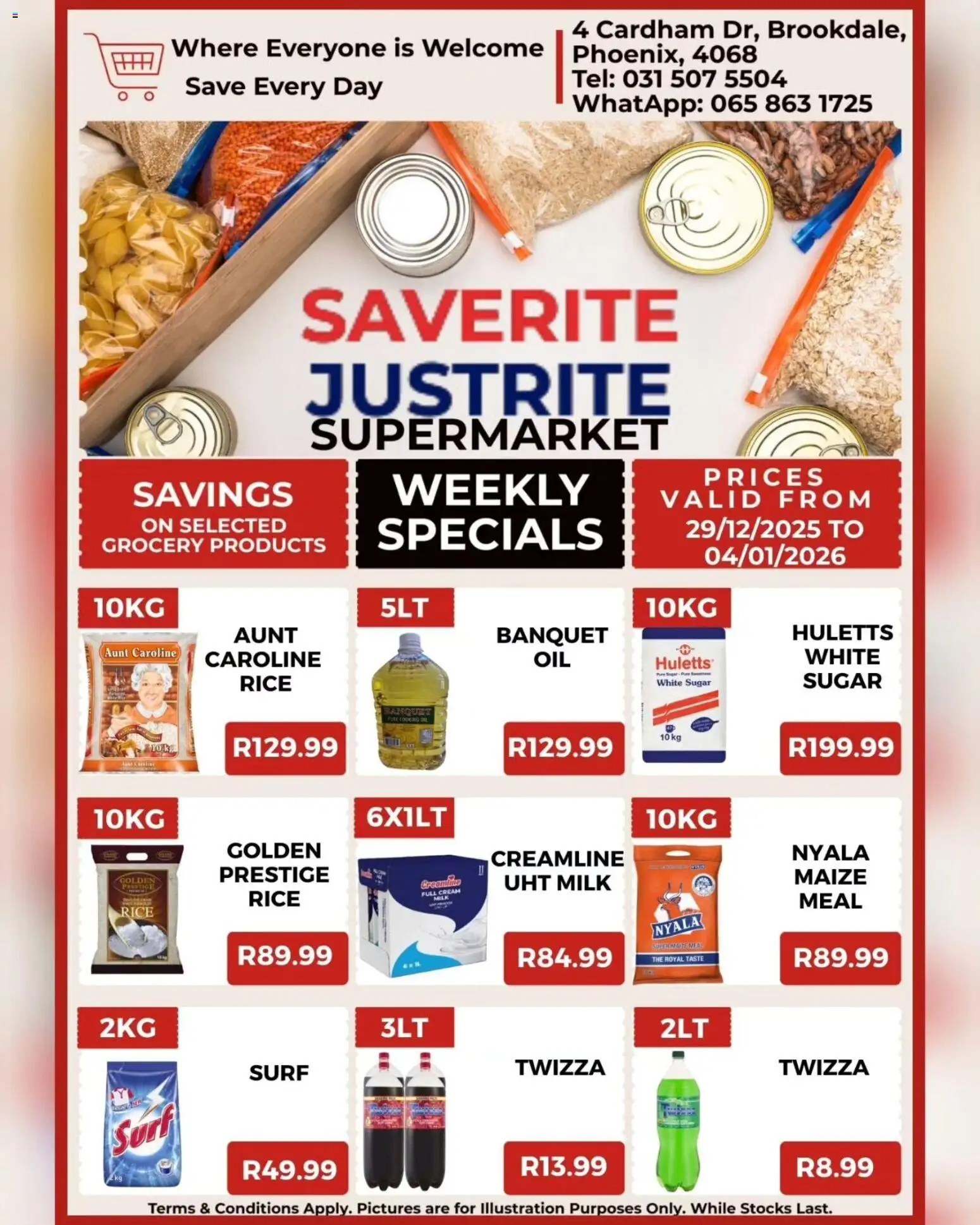 New Saverite catalogue – valid from 29.12.2025 | Page: 2 | Products: Milk, Rice, Cream, Sugar