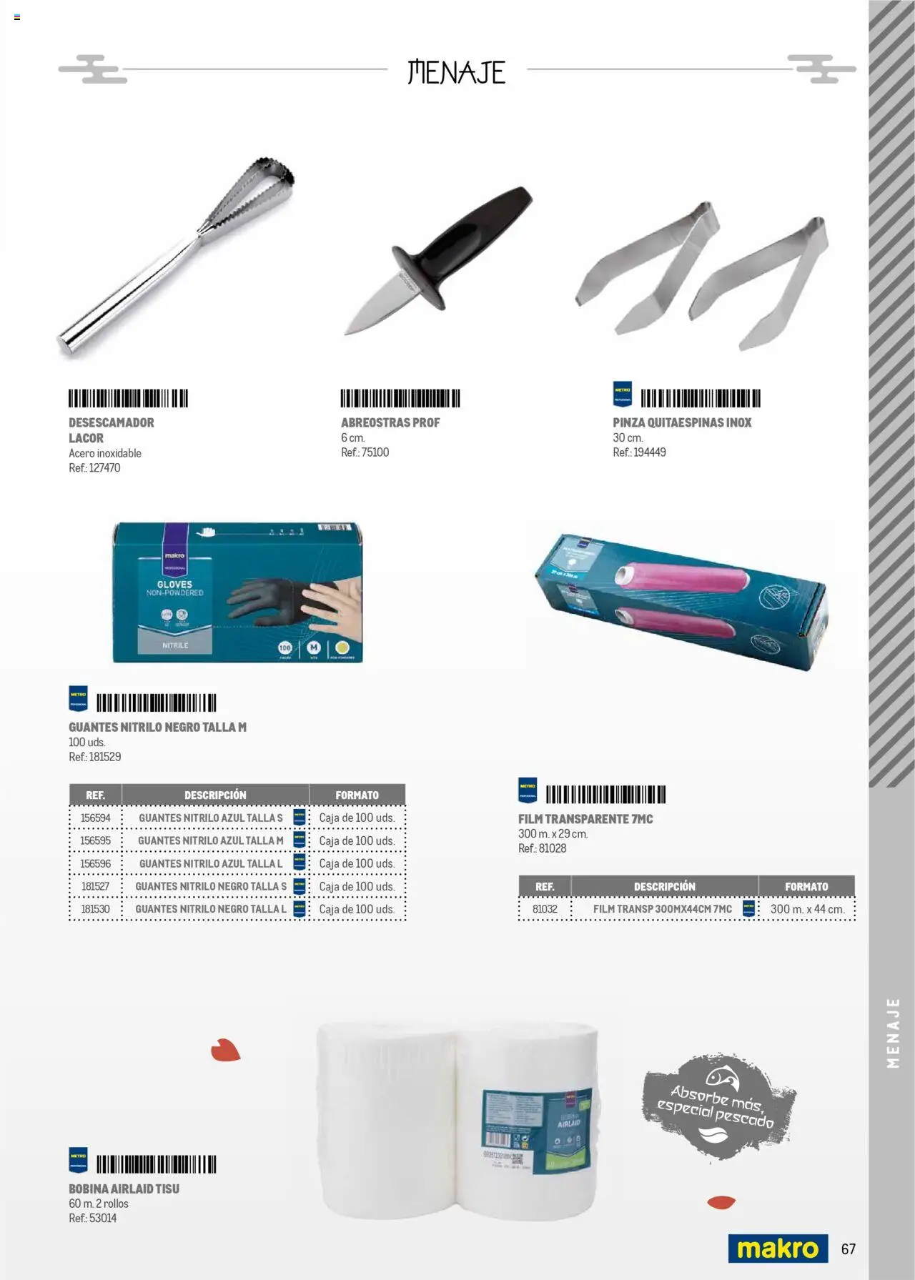 Makro - Cocina fusión asiática Norte II │ válido desde el 04.06.2025 | Página: 67 | Productos: Pescado, Guantes, Caja