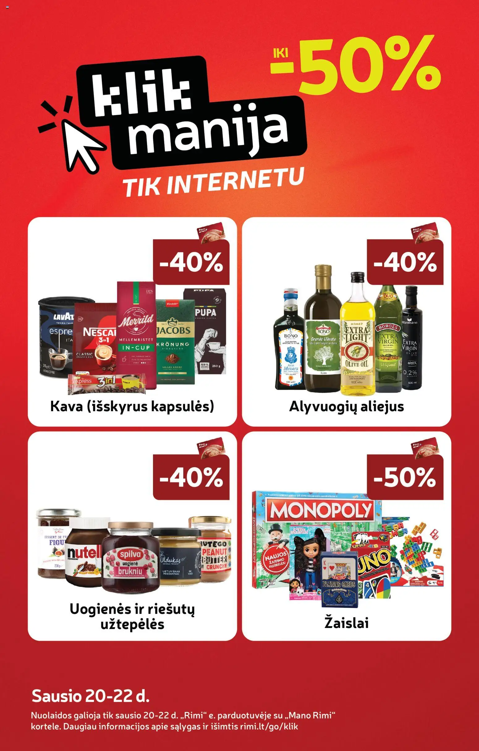 Rimi akcijos nuo 20.01.2026 | Puslapis: 26 | Prekių: Aliejus, Kava