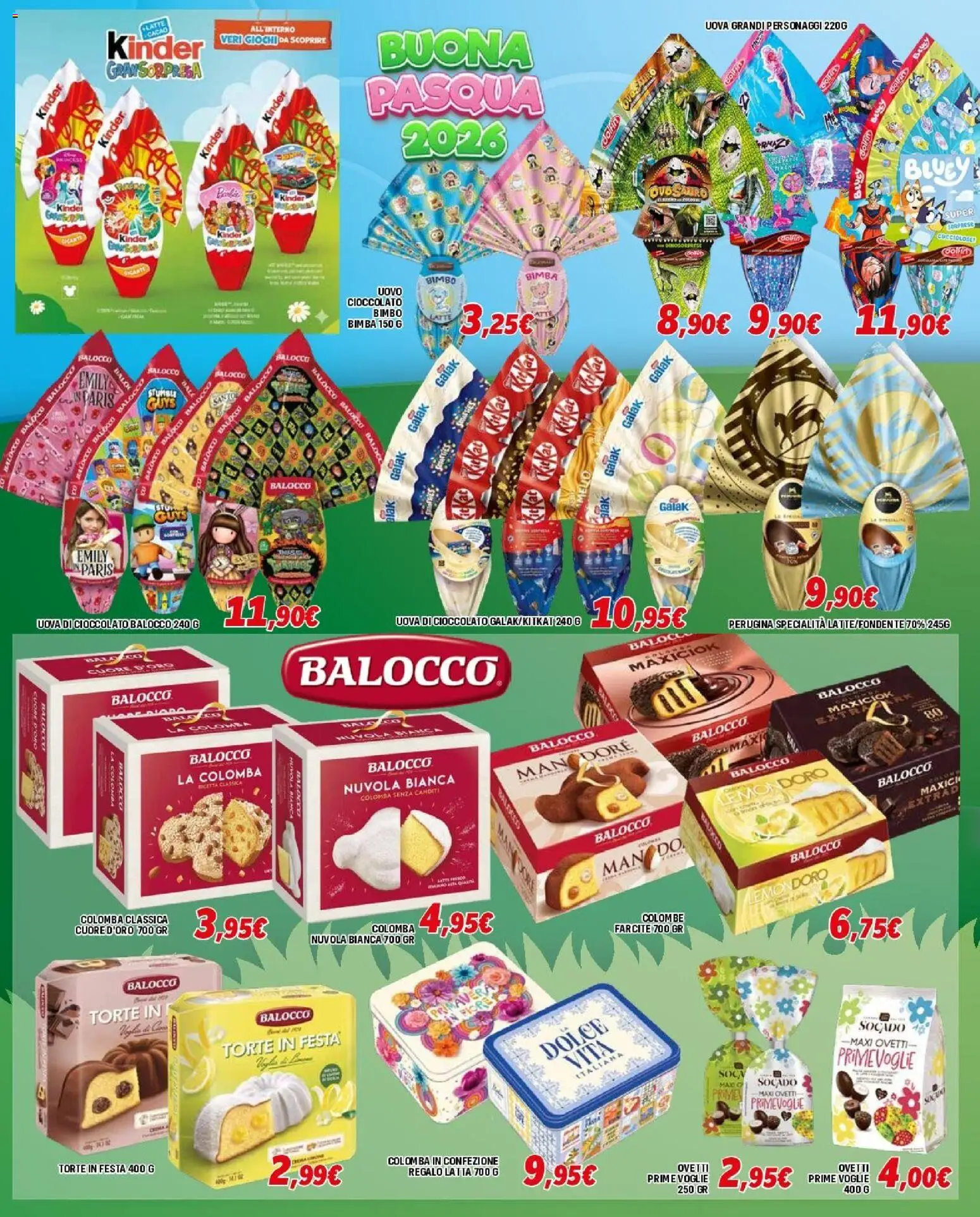 Volantino Orizzonte del 12.03.2026 | Pagina: 2 | Prodotti: Uova, Cioccolato, Latte